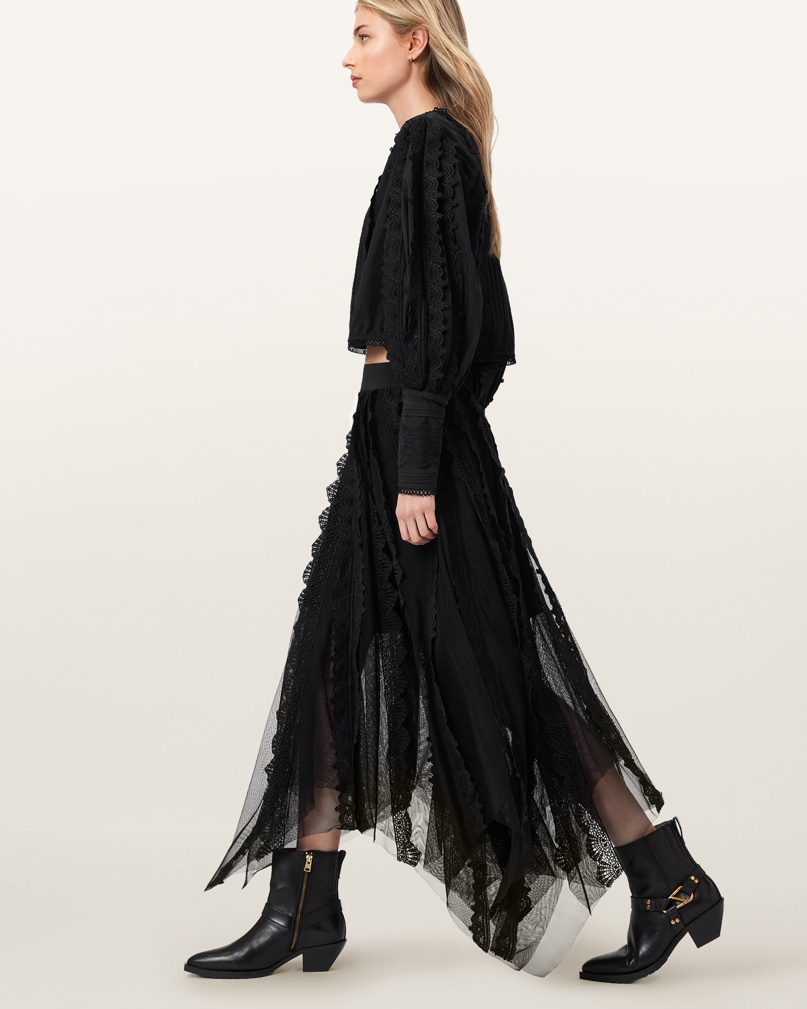 Black Color Vashtie Skirt from AllSaints