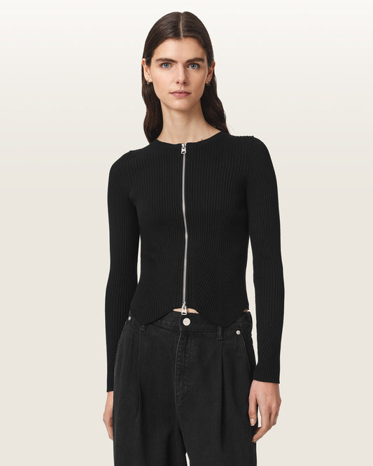 Black Color Cruz Zip Cardigan from AllSaints