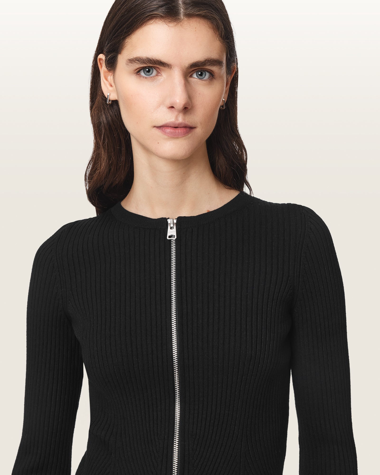 Black Color Cruz Zip Cardigan from AllSaints