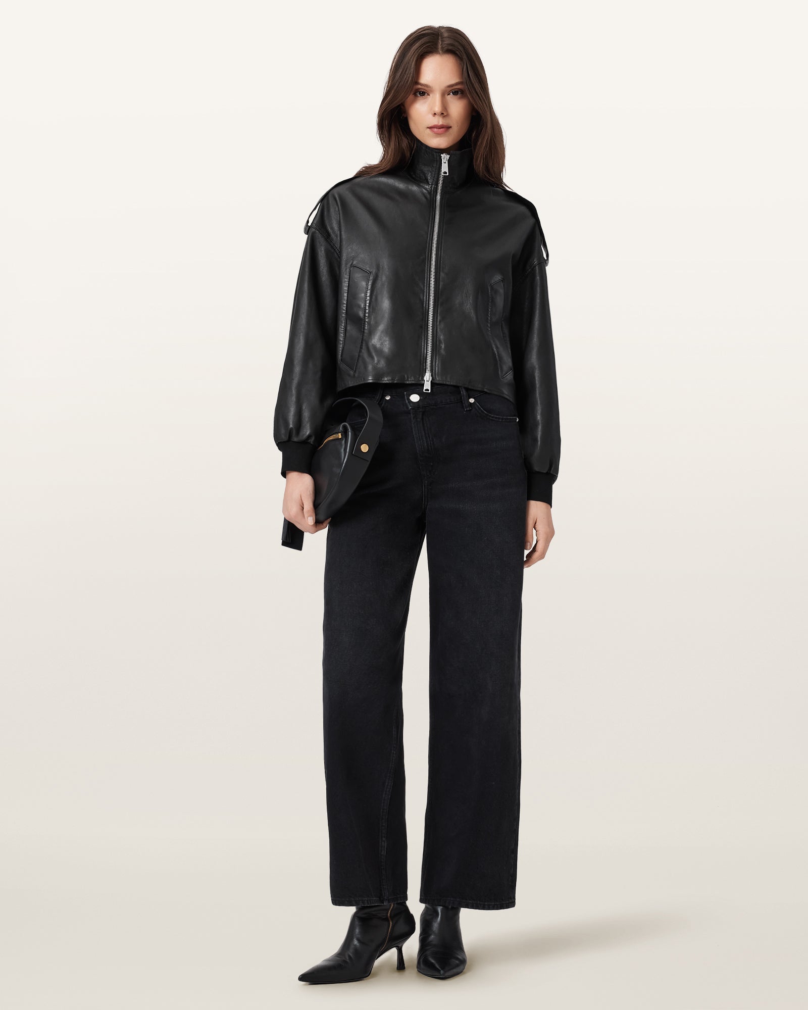 Black Color Lowden Leather Jacket from AllSaints