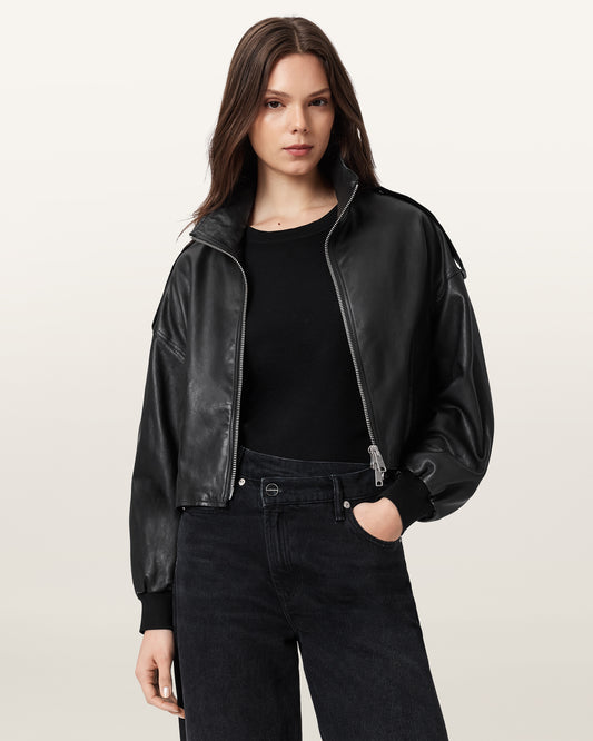Black Color Lowden Leather Jacket from AllSaints