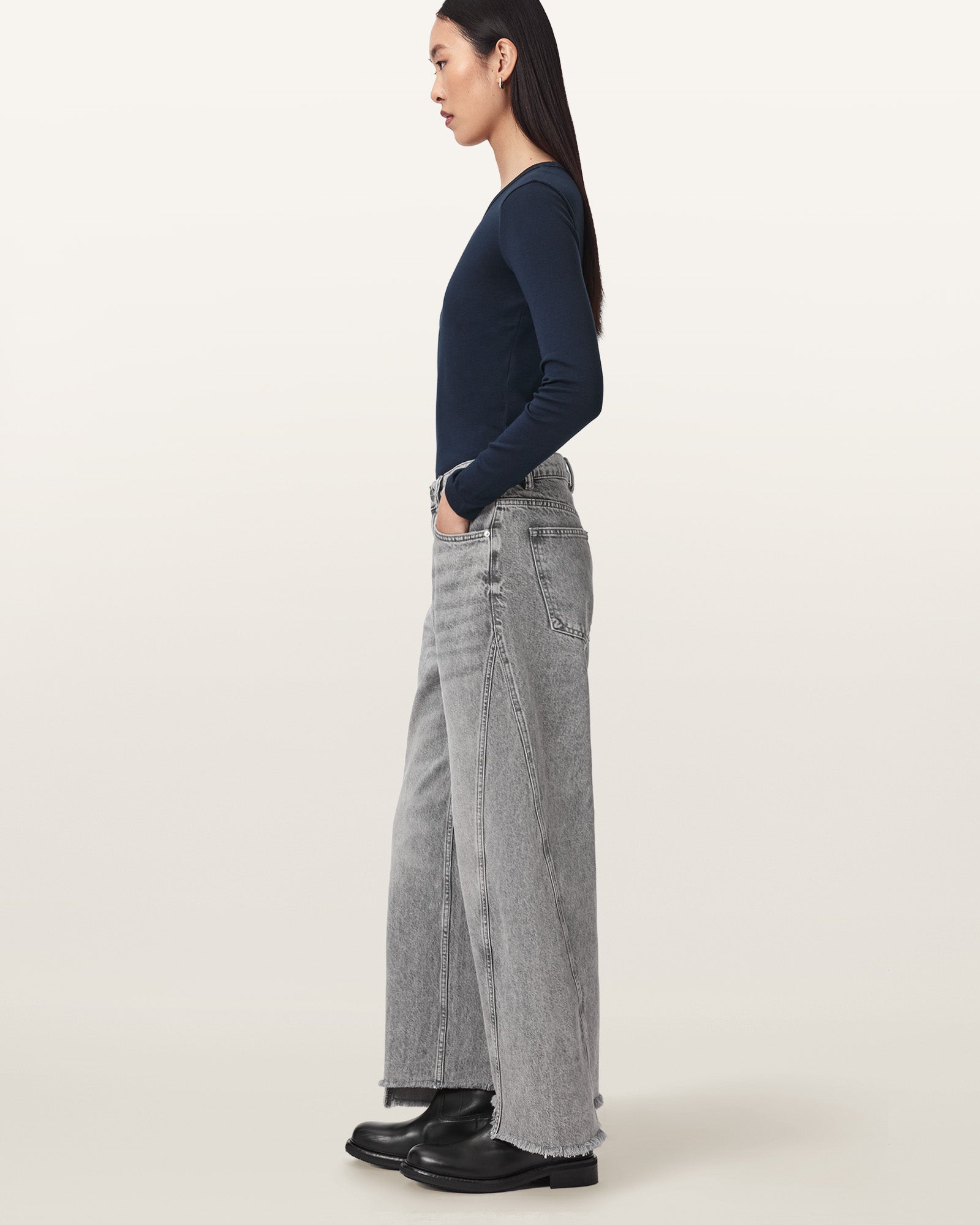 Washed Grey Color Fox Jean from AllSaints