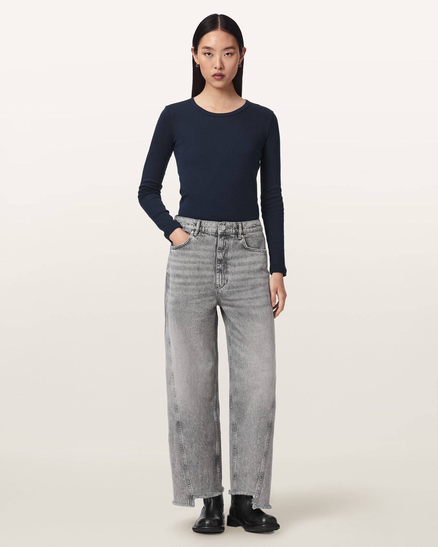 Washed Grey Color Fox Jean from AllSaints
