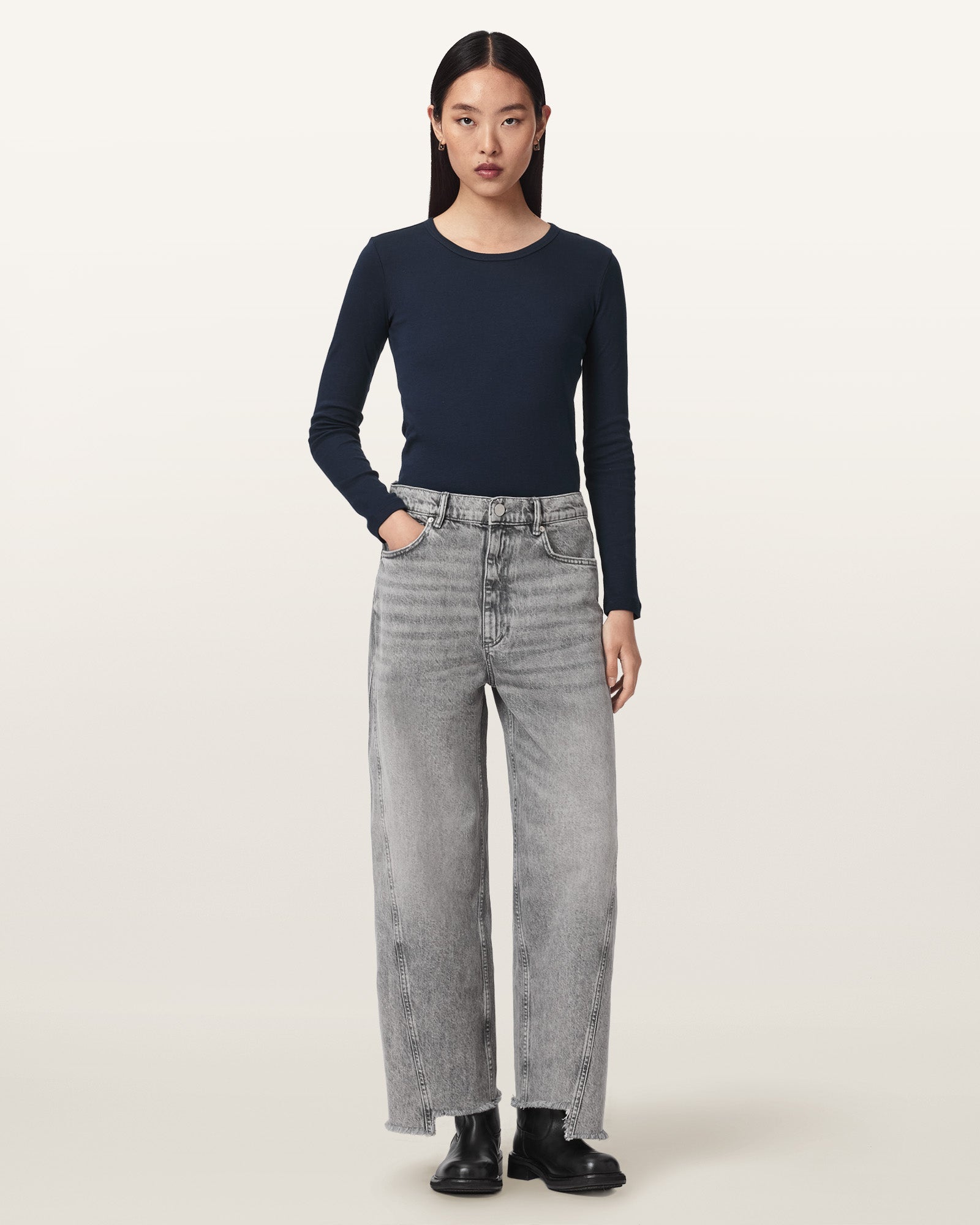 Washed Grey Color Fox Jean from AllSaints