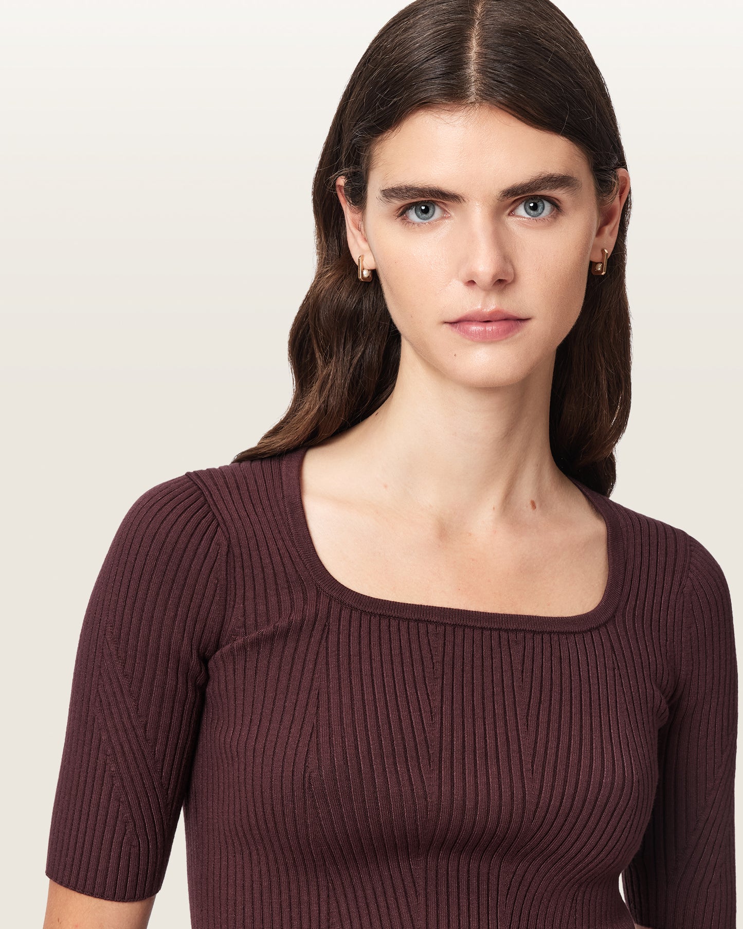 BURNT BROWN Color Cruz Hally Top from AllSaints