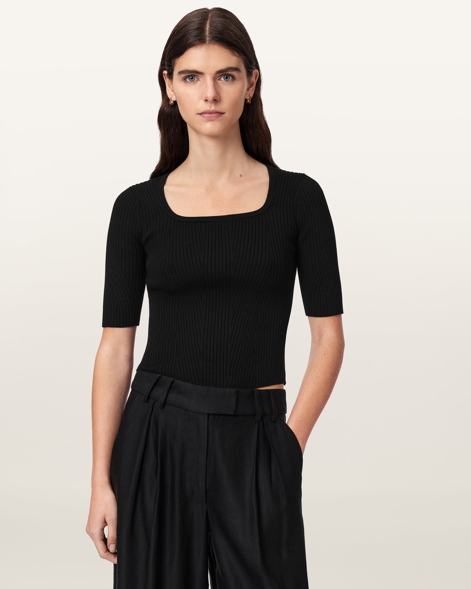 Black Color Cruz Hally Top from AllSaints