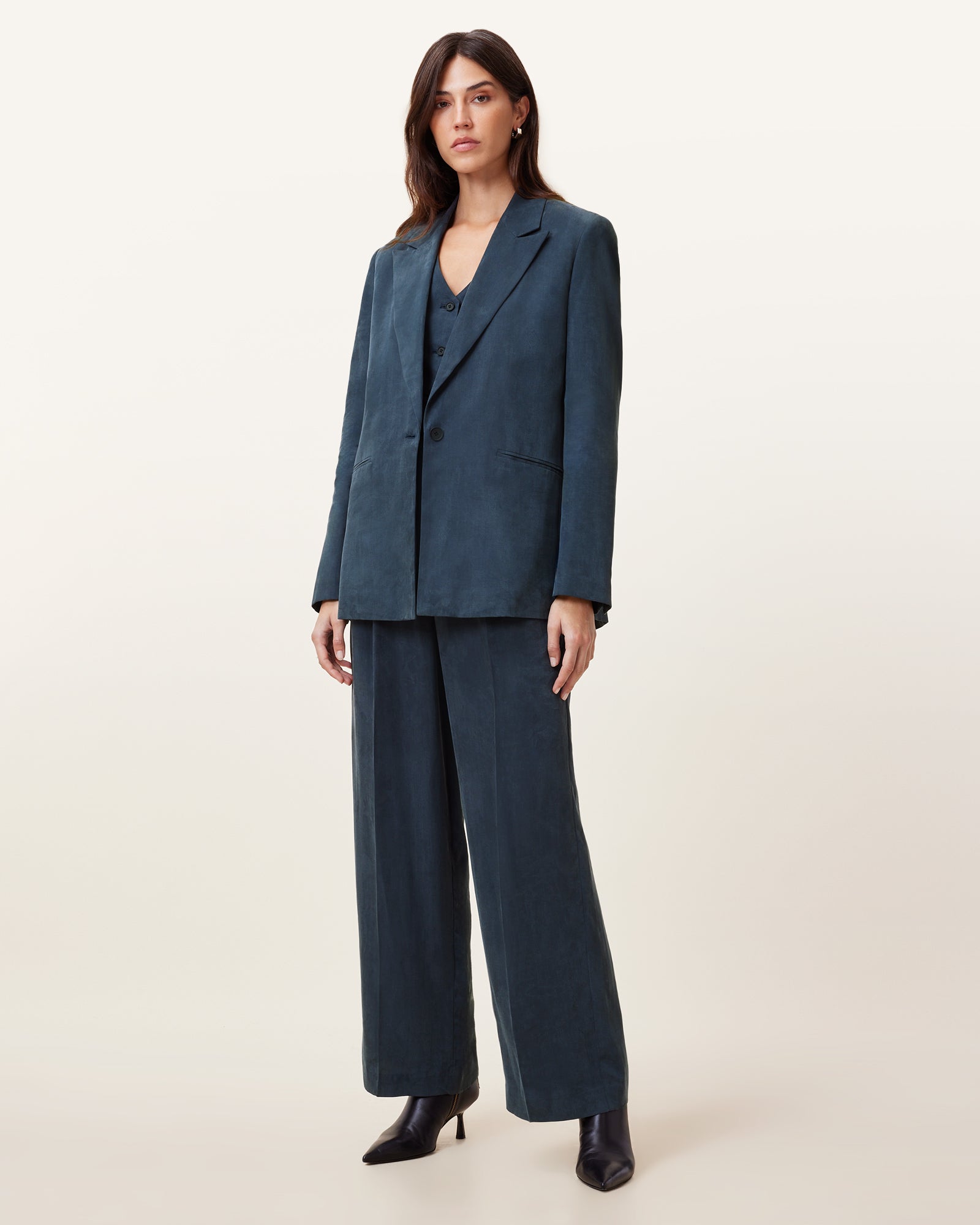 BLUEBERRY BLUE Color Averie Ten Trouser from AllSaints