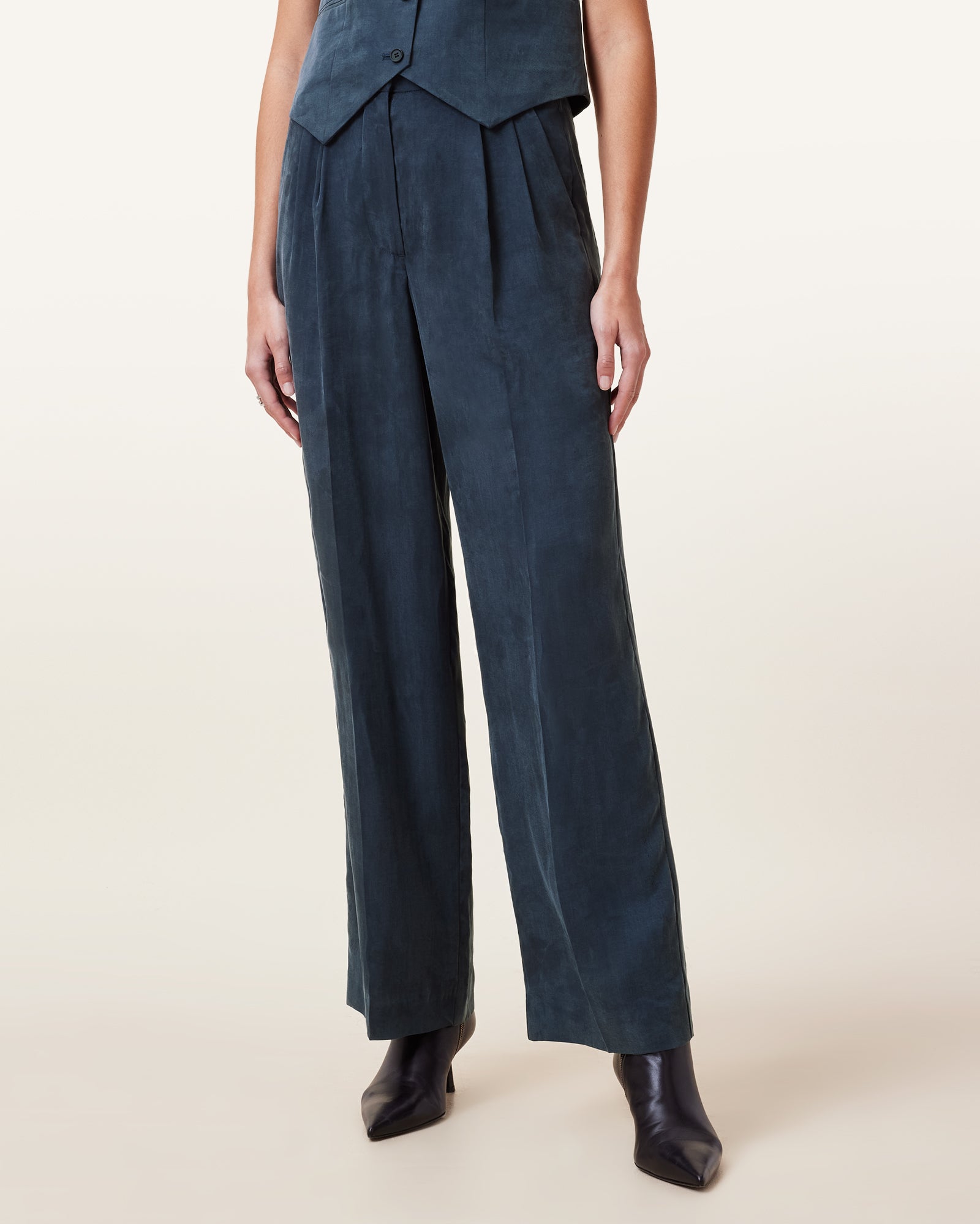 BLUEBERRY BLUE Color Averie Ten Trouser from AllSaints