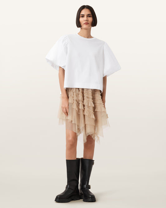 BLUSH PINK Color Jayde Tulle Skirt from AllSaints
