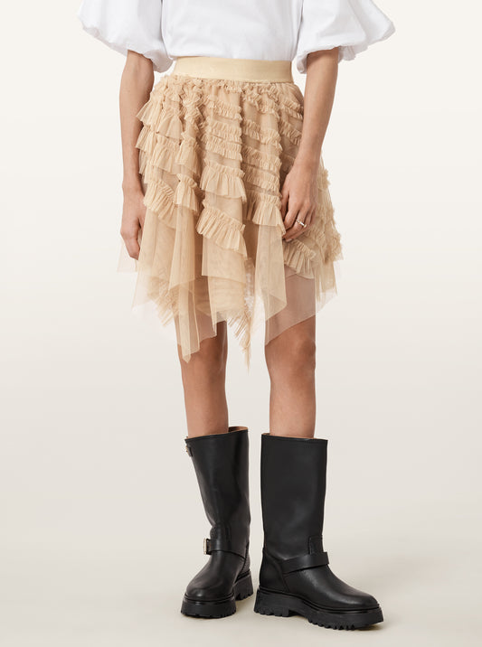 BLUSH PINK Color Jayde Tulle Skirt from AllSaints