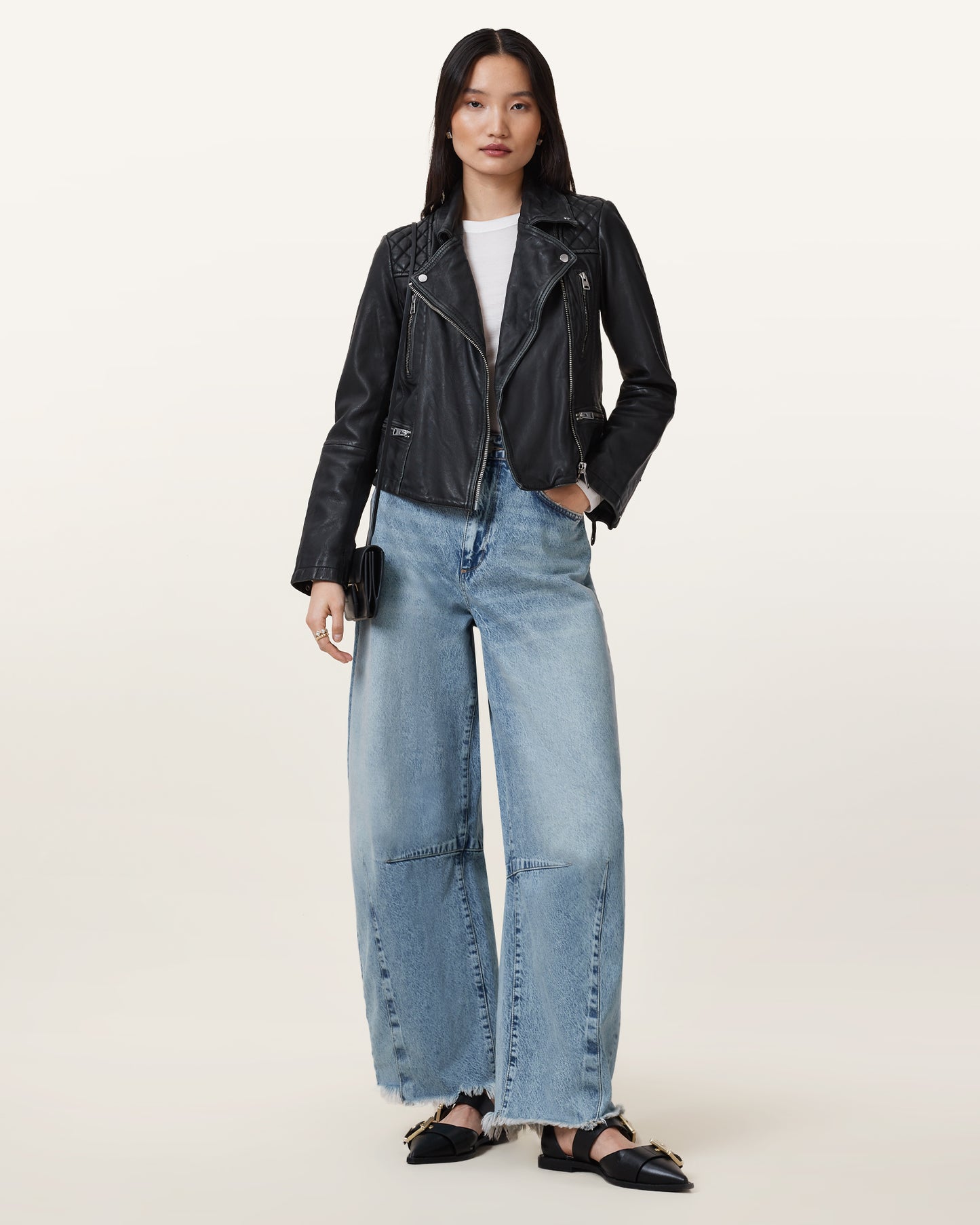 Light Indigo Color Jett Barrel Jean from AllSaints