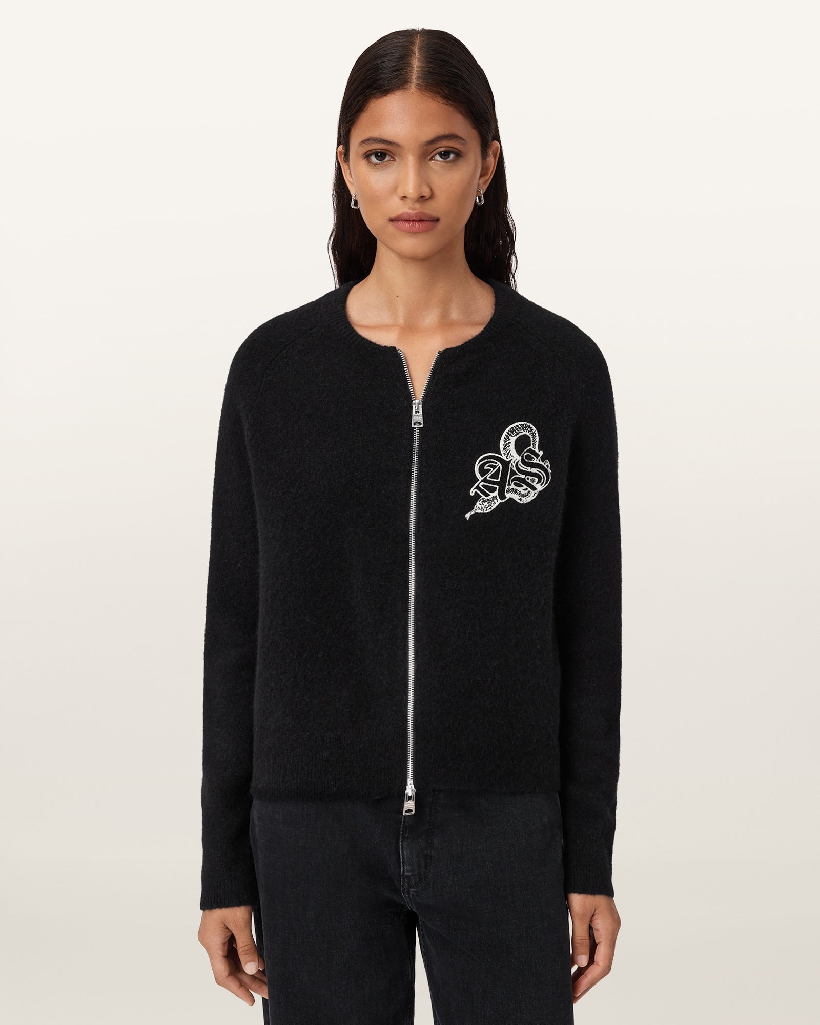 Black Color Jaqueline AS Bomber from AllSaints
