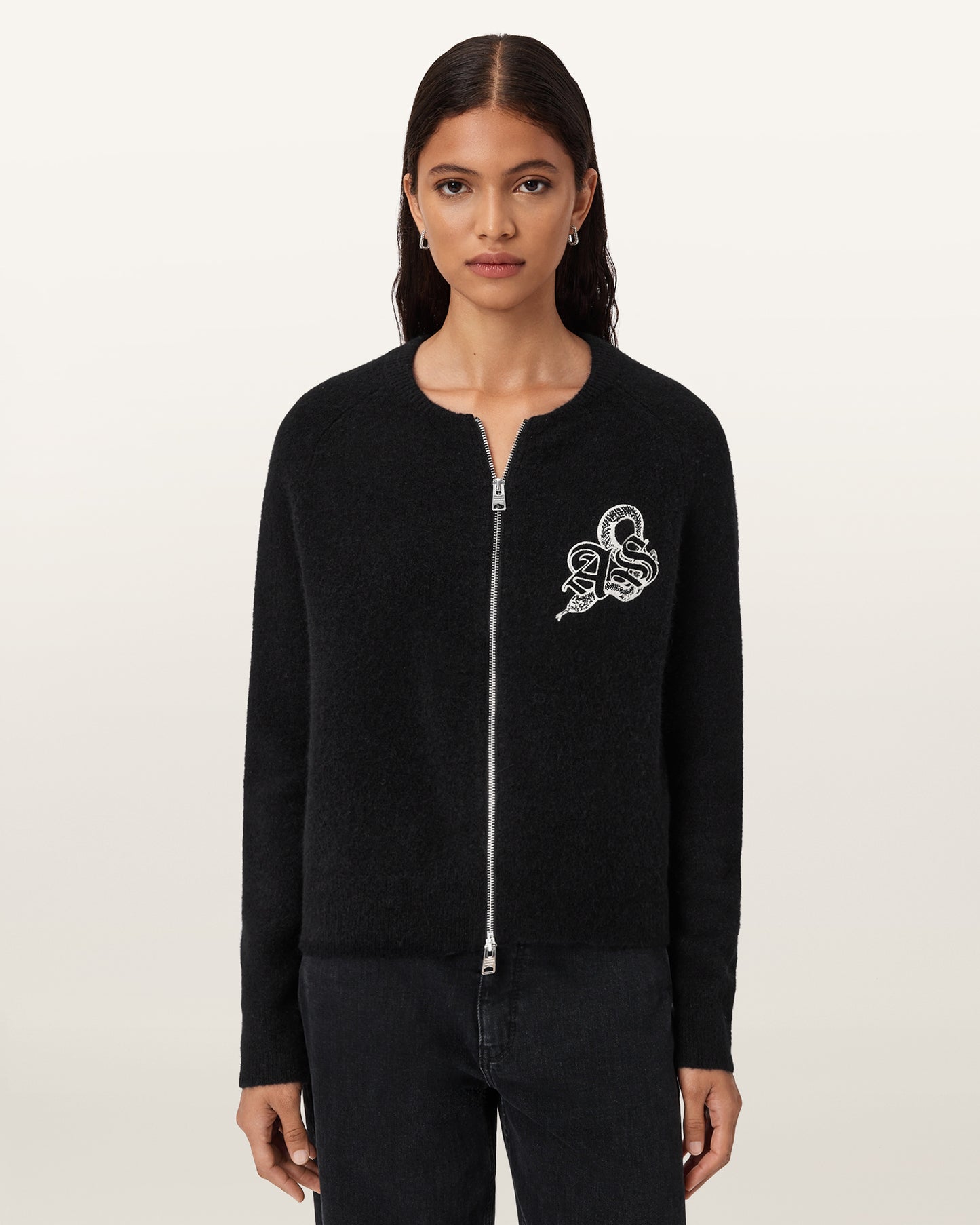 Black Color Jaqueline AS Bomber from AllSaints