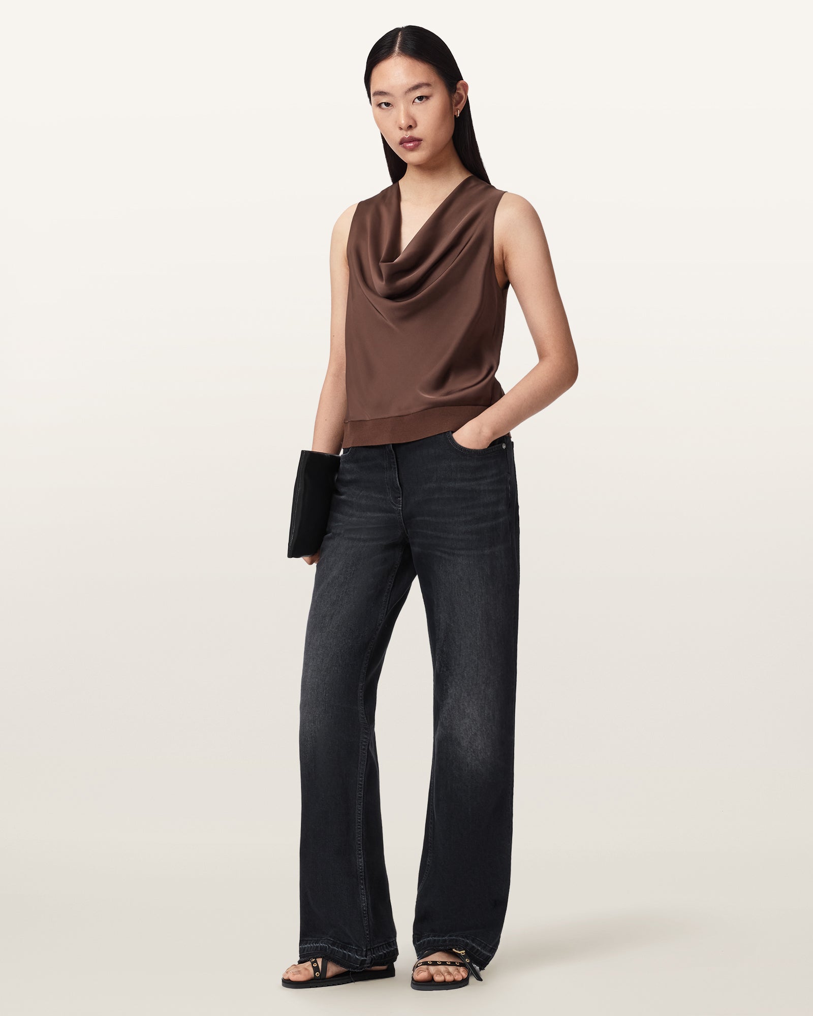 PENNY BROWN Color Zoey Cowl Knitted Top from AllSaints