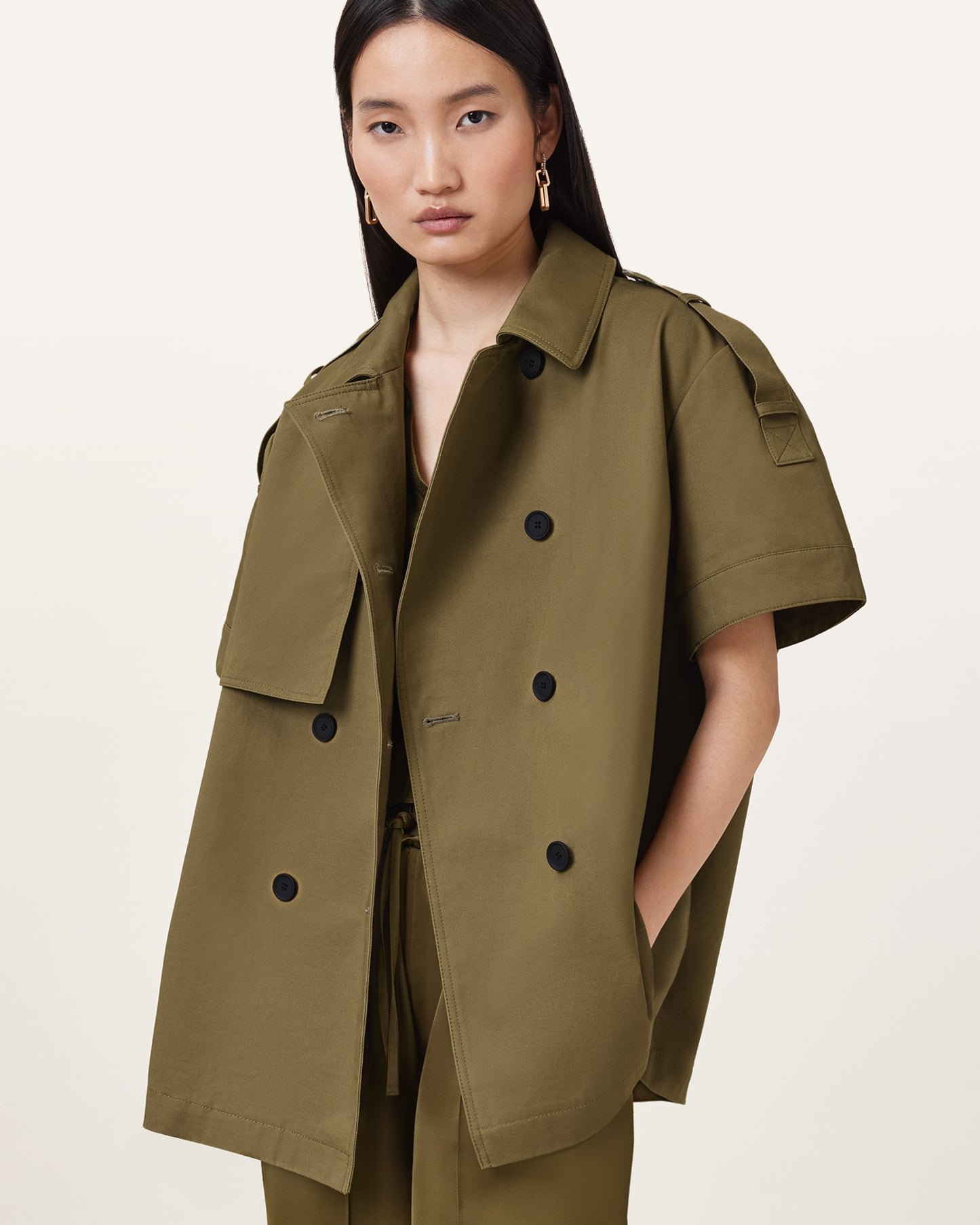 FIR GREEN Color Flow Jacket from AllSaints