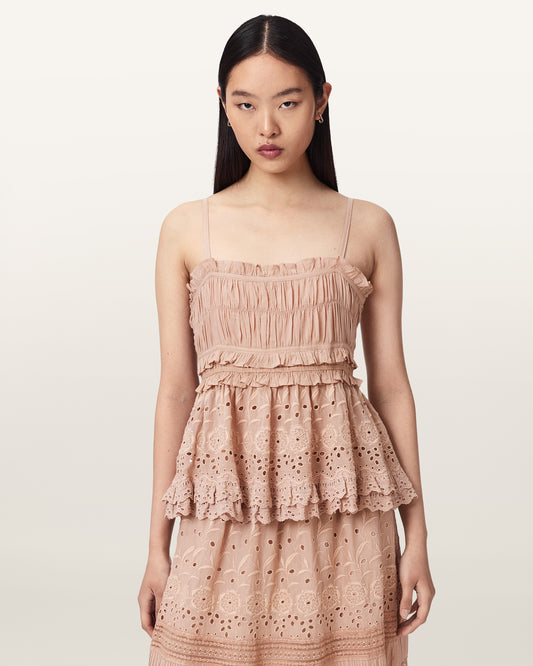 PLASTER PINK Color Camille Top from AllSaints