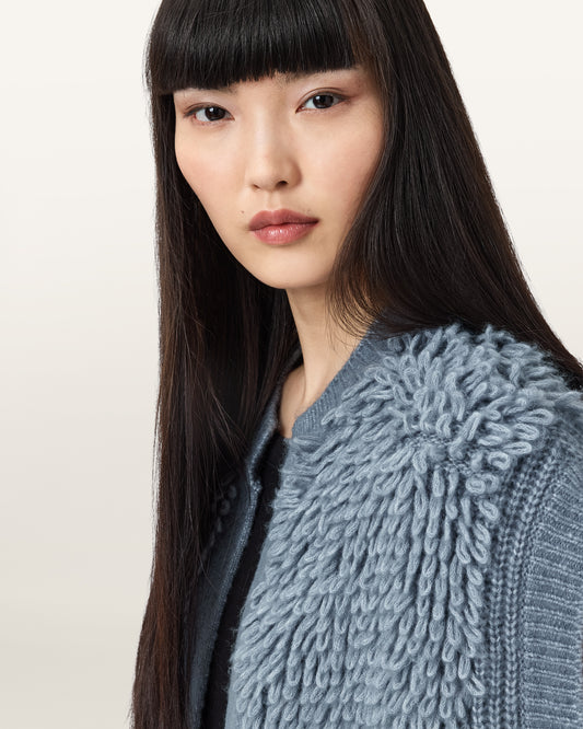 SLATE BLUE Color Elias Knitted Gilet from AllSaints