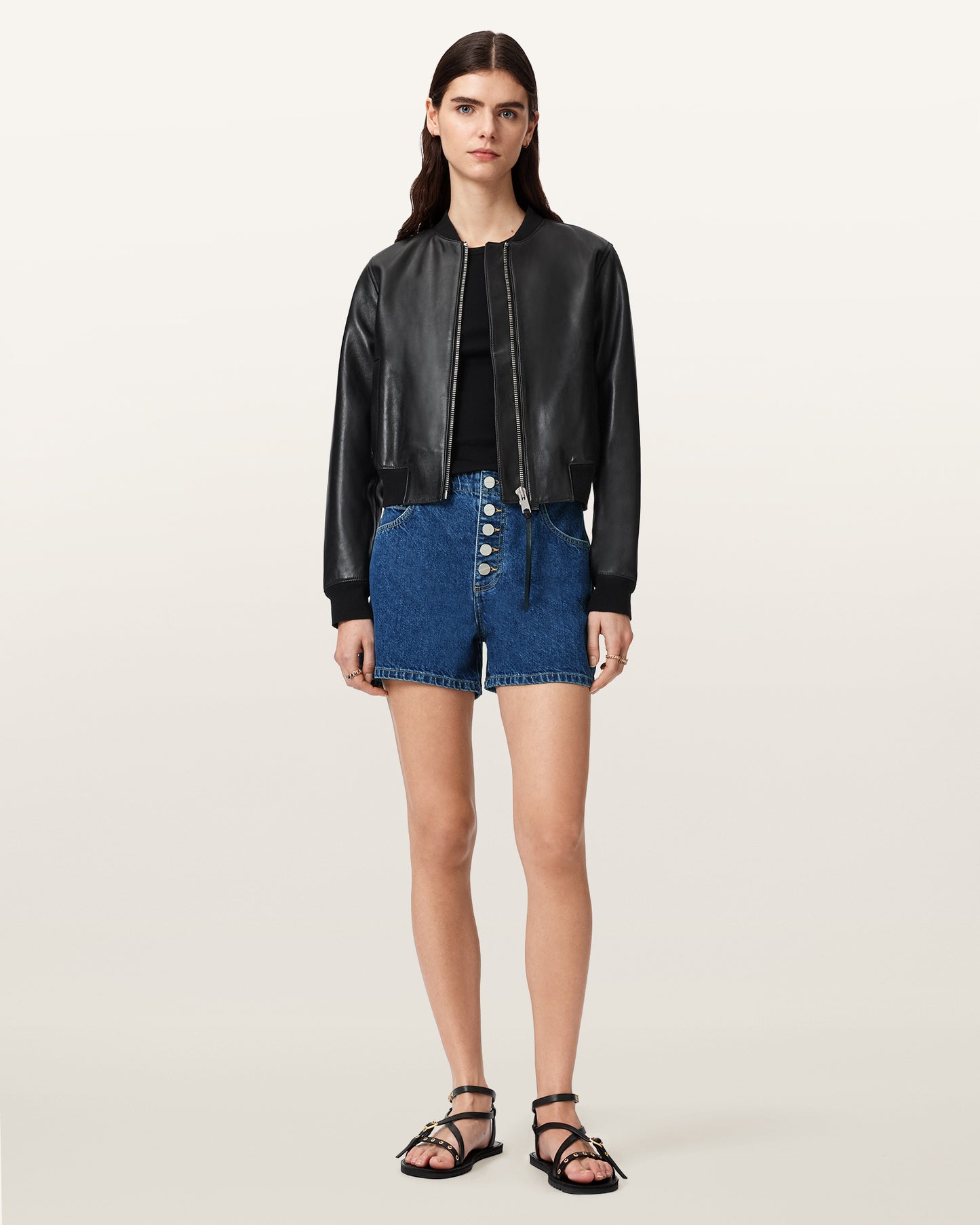 Dark Indigo Color Tay Denim Short from AllSaints