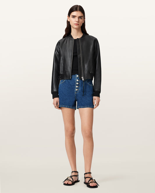 Dark Indigo Color Tay Denim Short from AllSaints