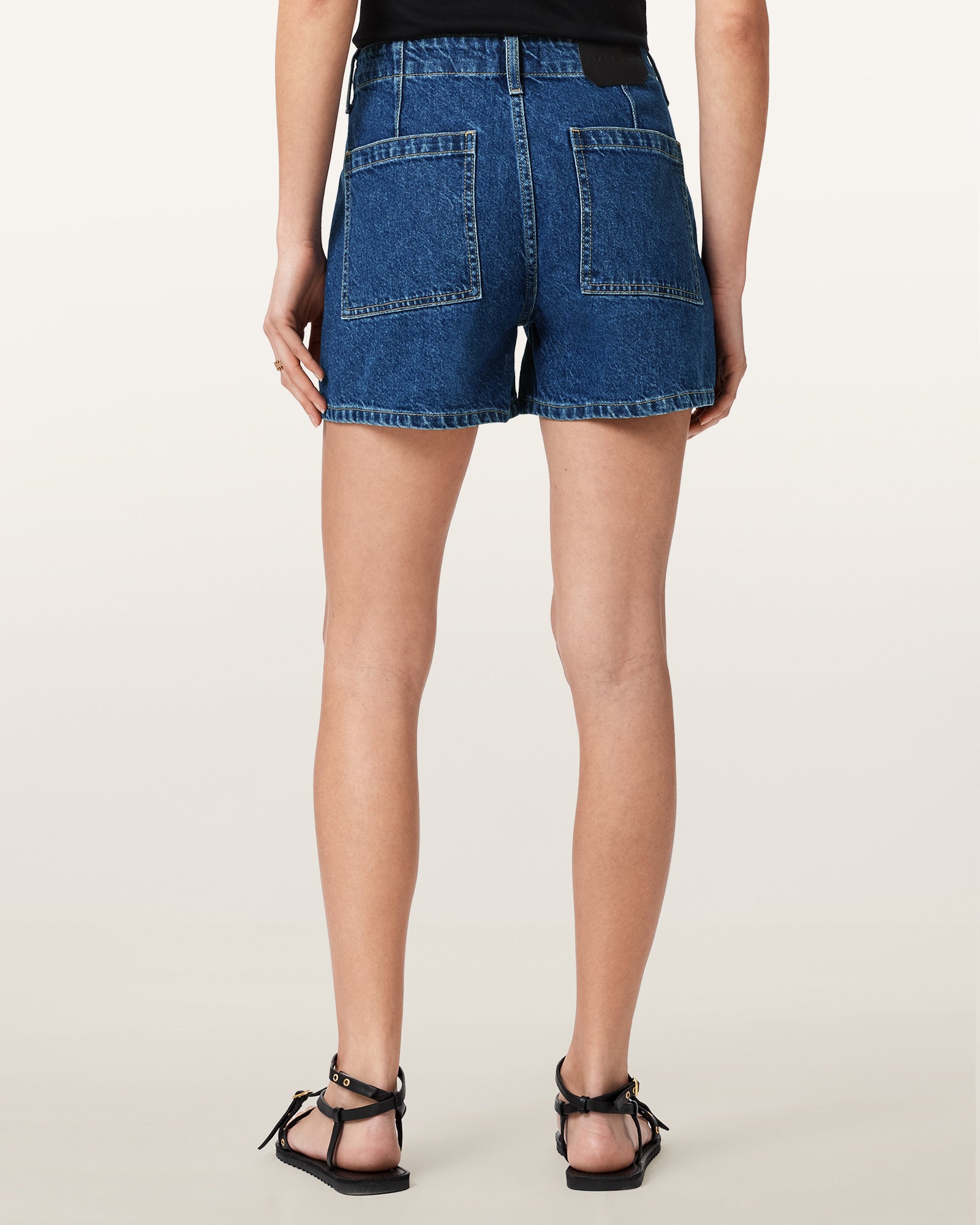 Dark Indigo Color Tay Denim Short from AllSaints