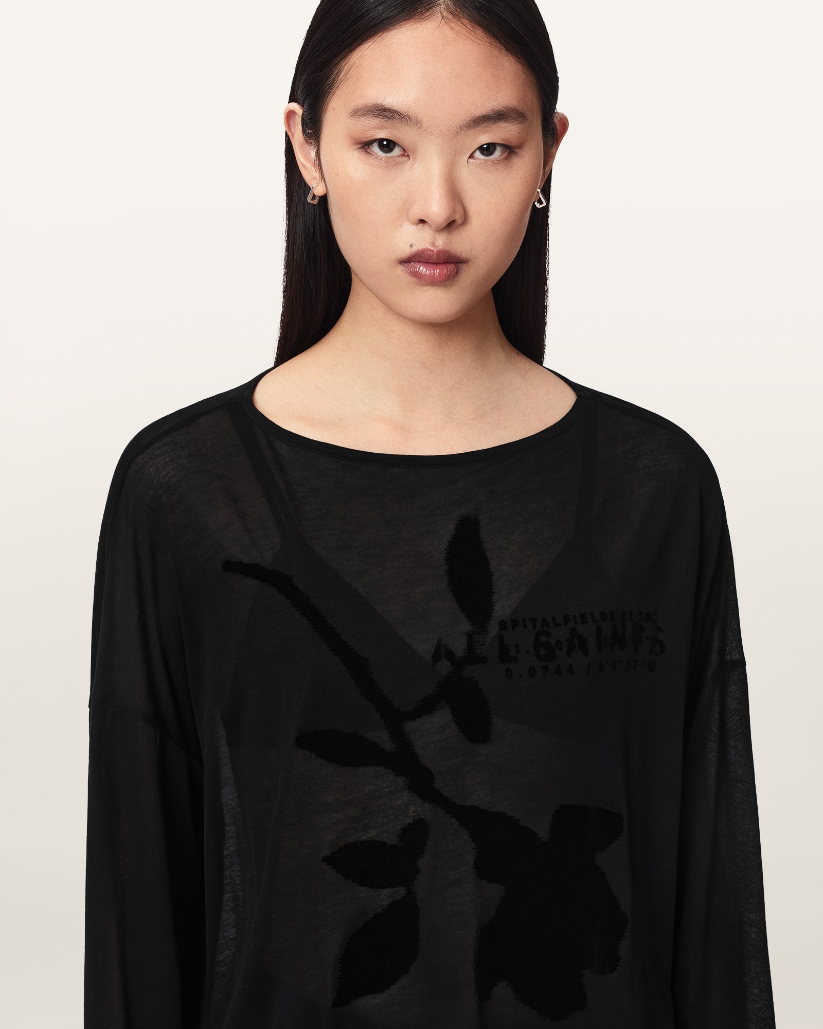 Black Color Athea Rita Tee from AllSaints