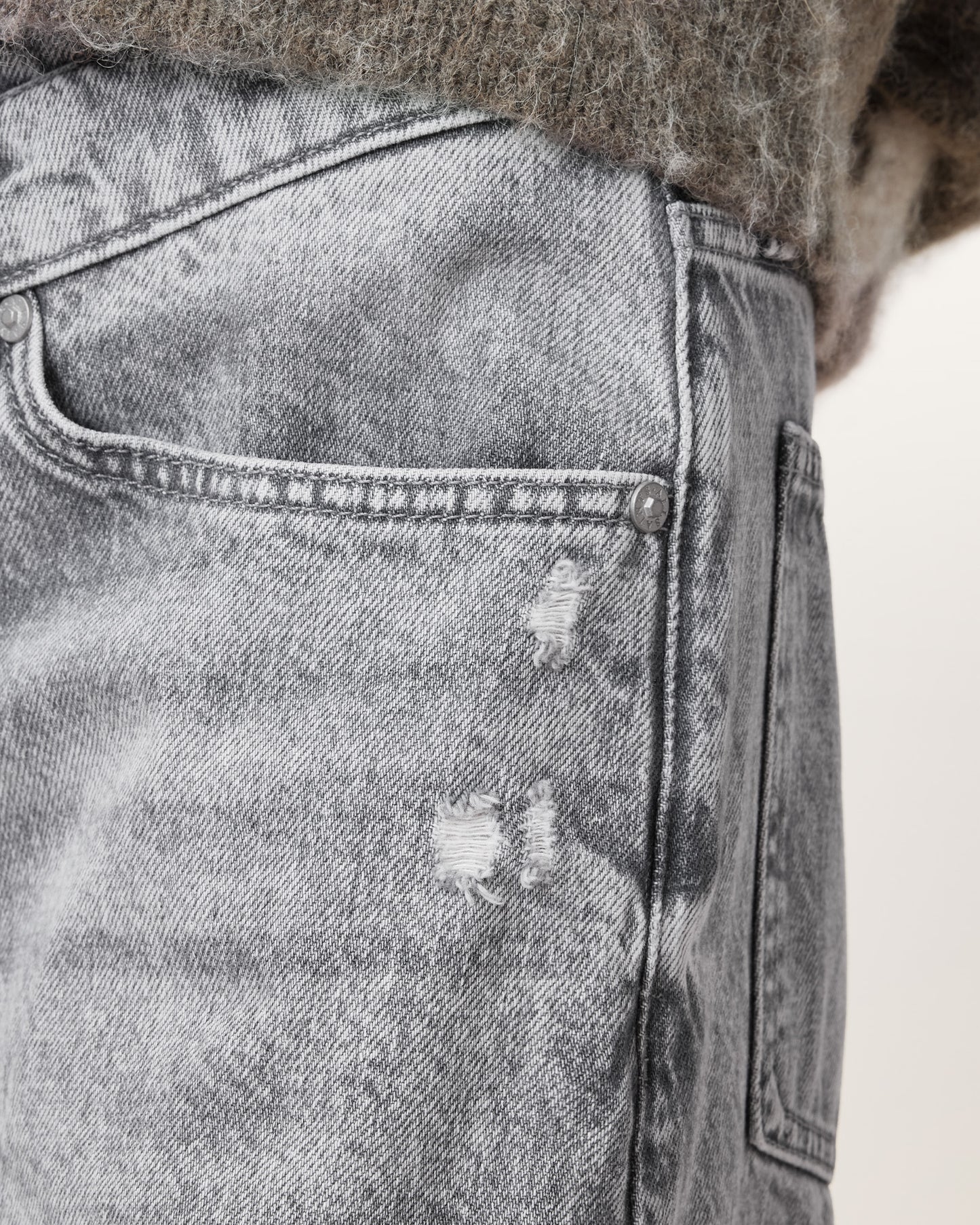 Washed Grey Color Aki Crossover Jean from AllSaints