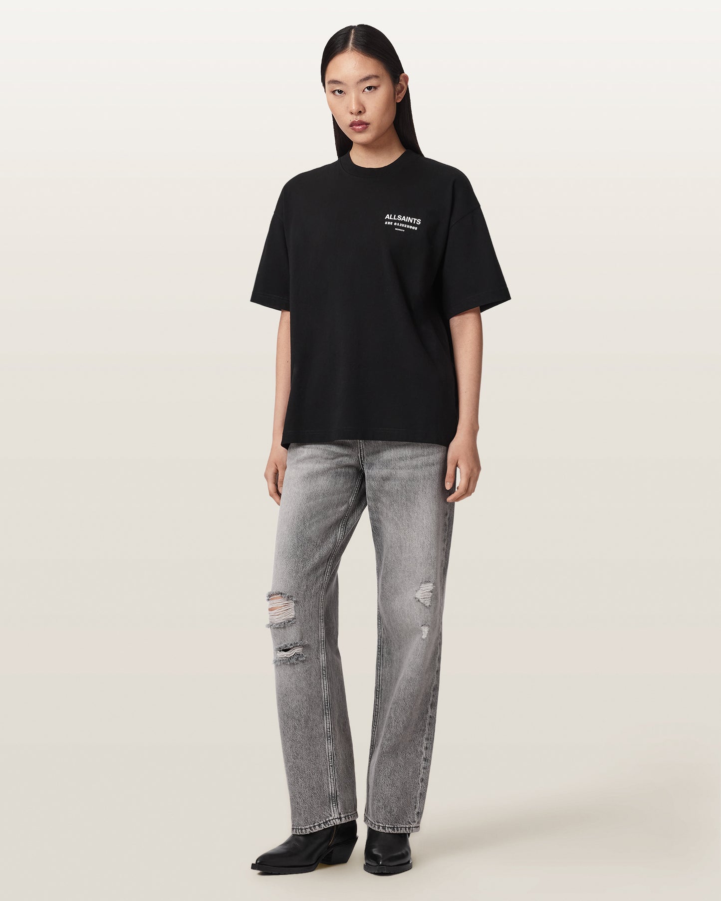 Black Color Eliana Etta Tee from AllSaints