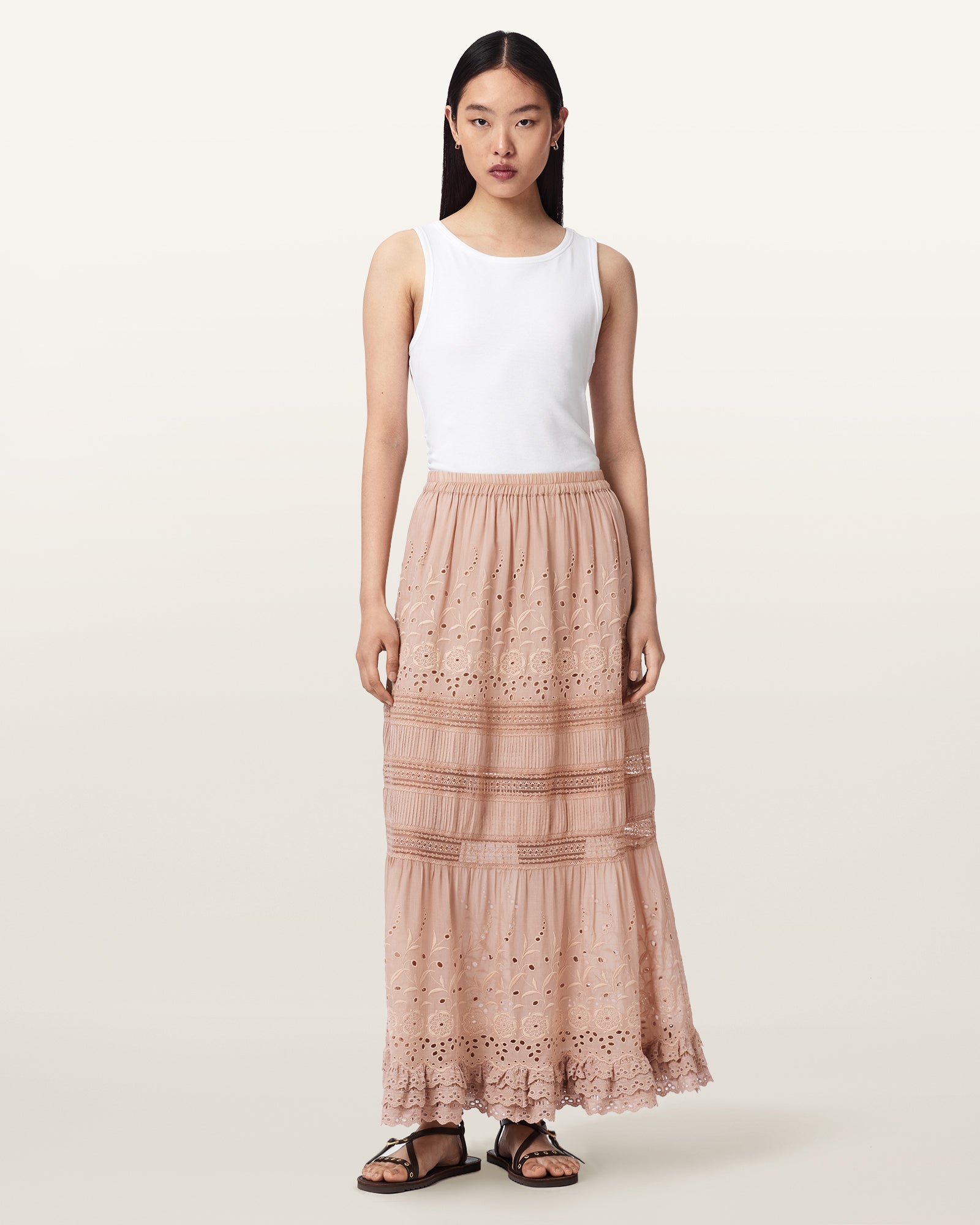 PLASTER PINK Color Camille Skirt from AllSaints