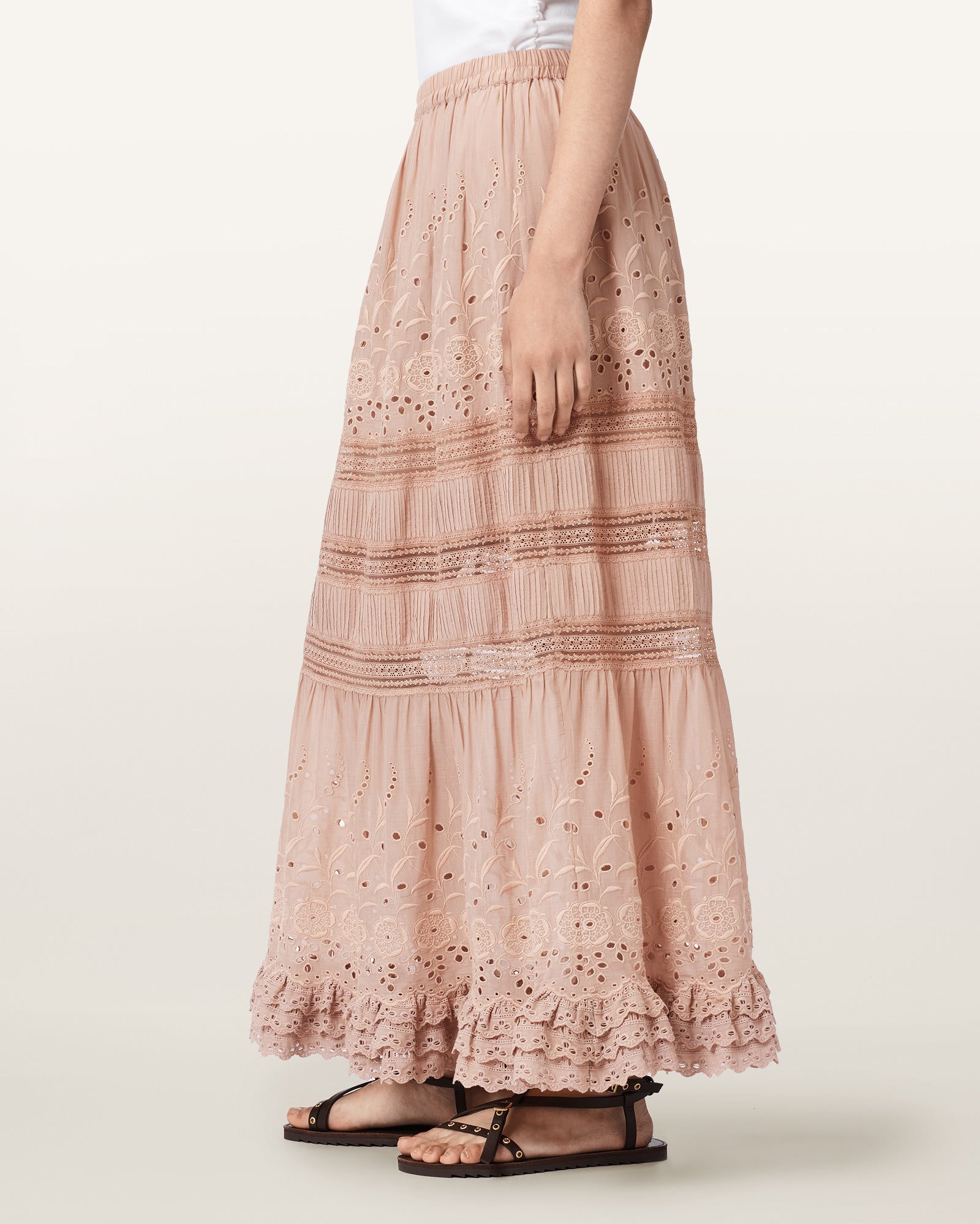 PLASTER PINK Color Camille Skirt from AllSaints