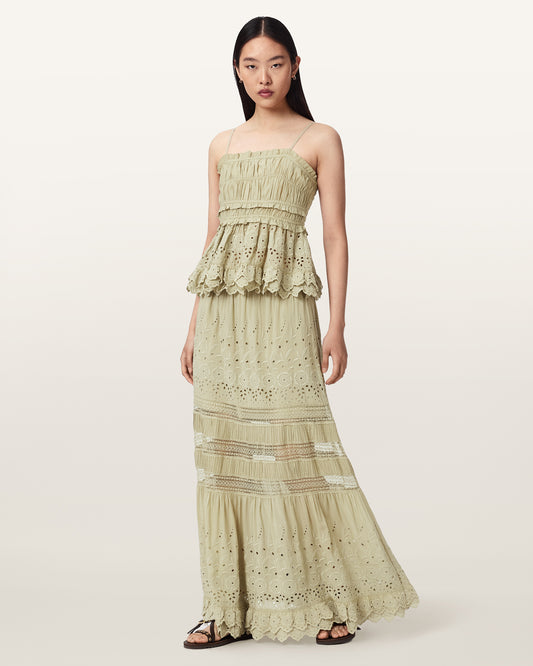 HAZE GREEN Color Camille Skirt from AllSaints