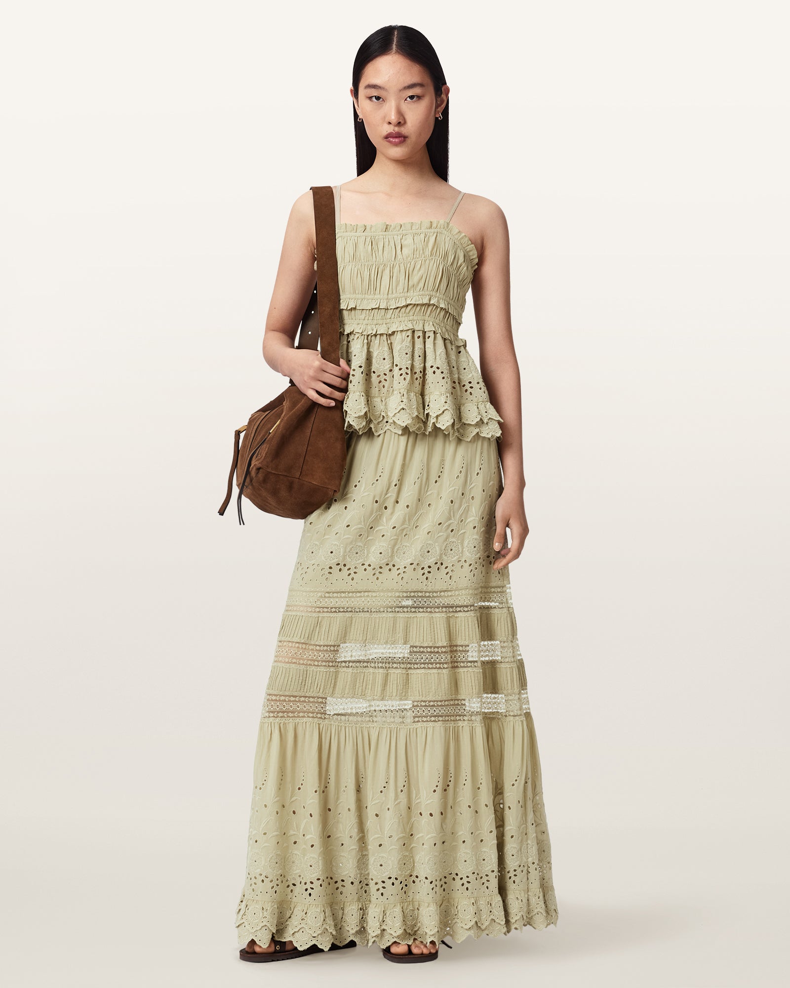 HAZE GREEN Color Camille Skirt from AllSaints