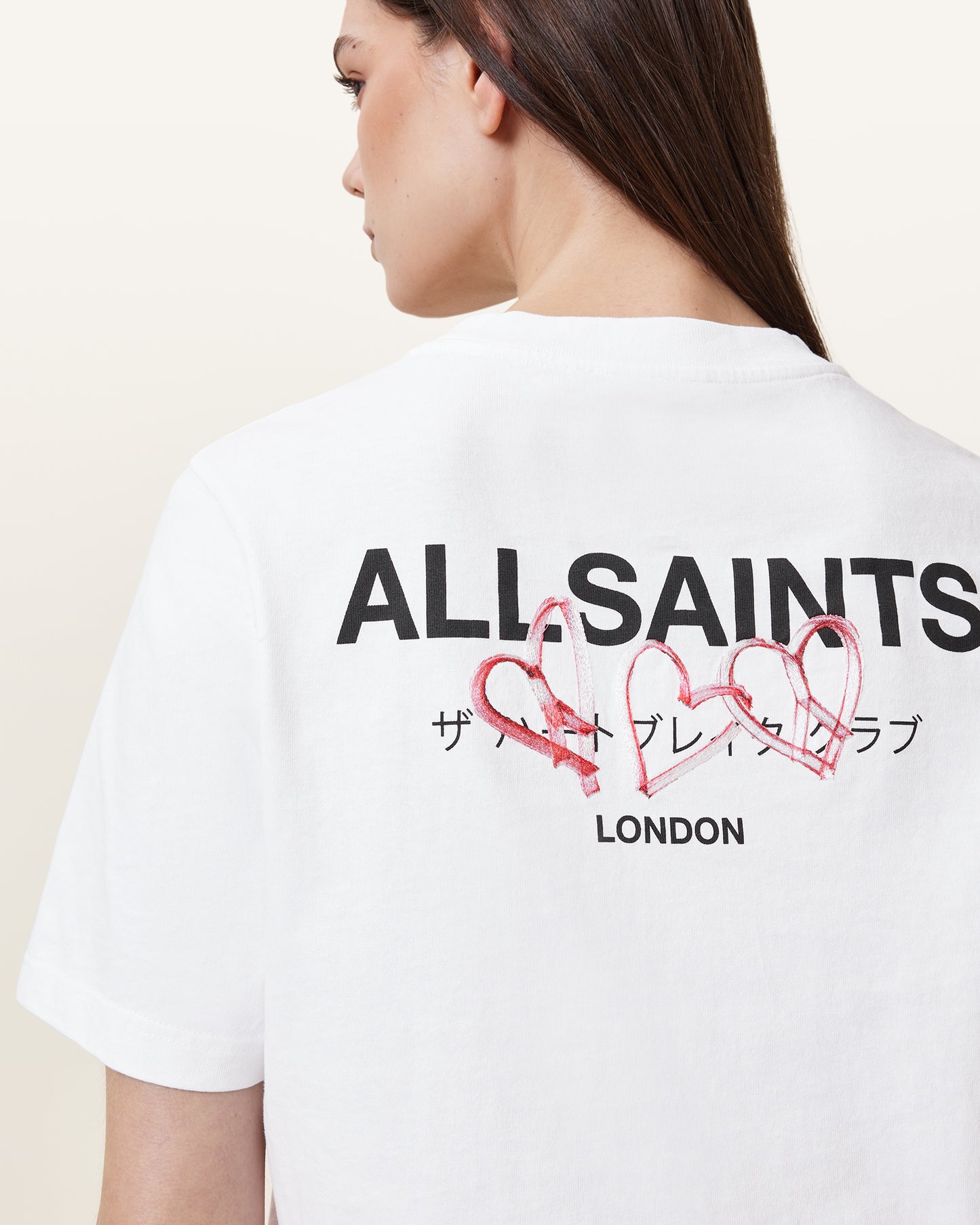 Optic White Color Amore Lisa Tee from AllSaints