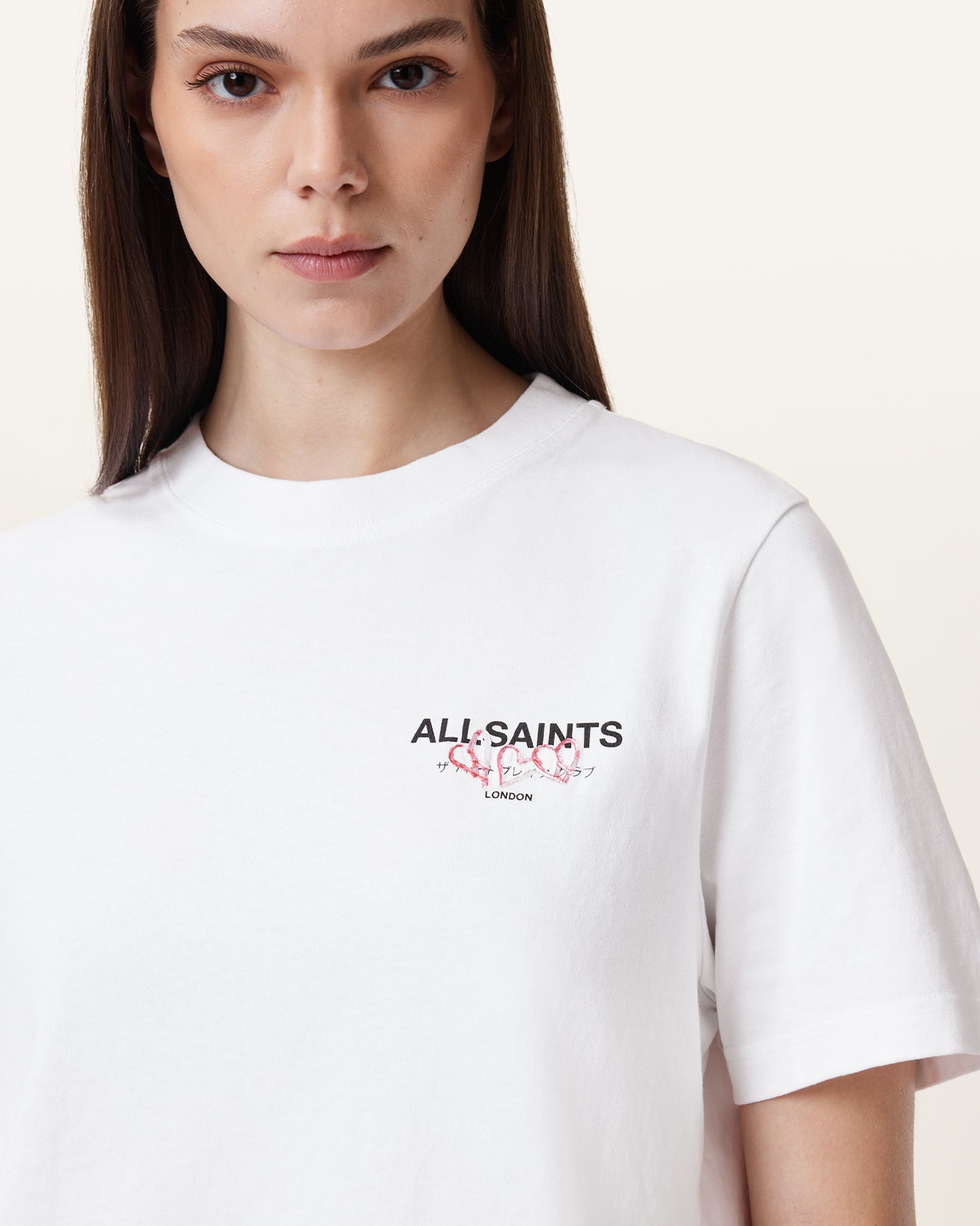 Optic White Color Amore Lisa Tee from AllSaints