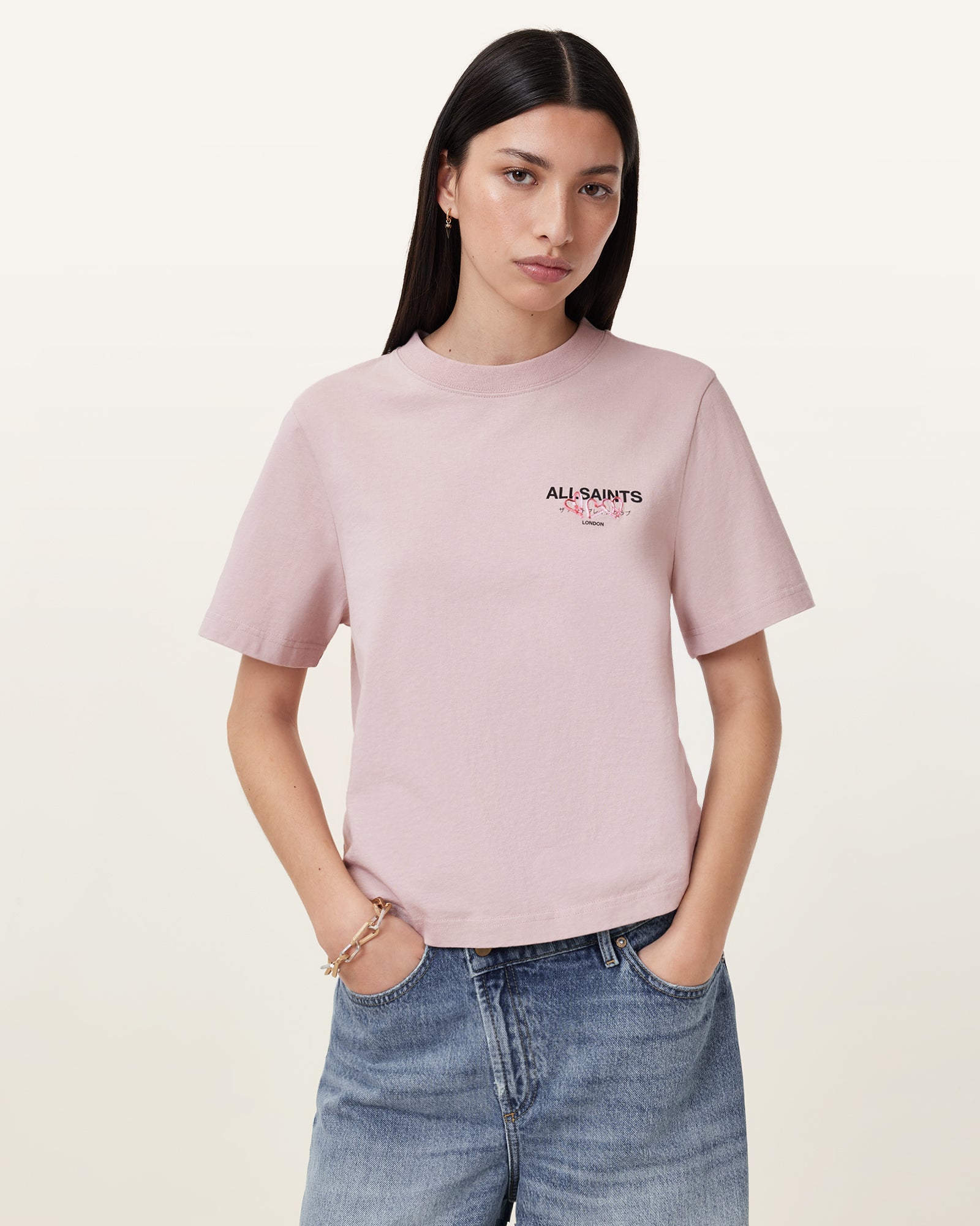 FLOSS PINK Color Amore Lisa Tee from AllSaints