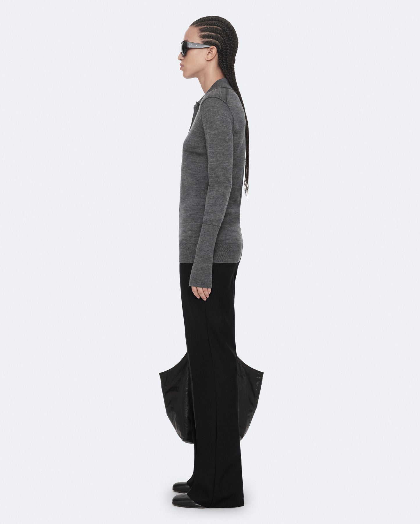 Grey Marl Color Martel Polo Shirt from AllSaints