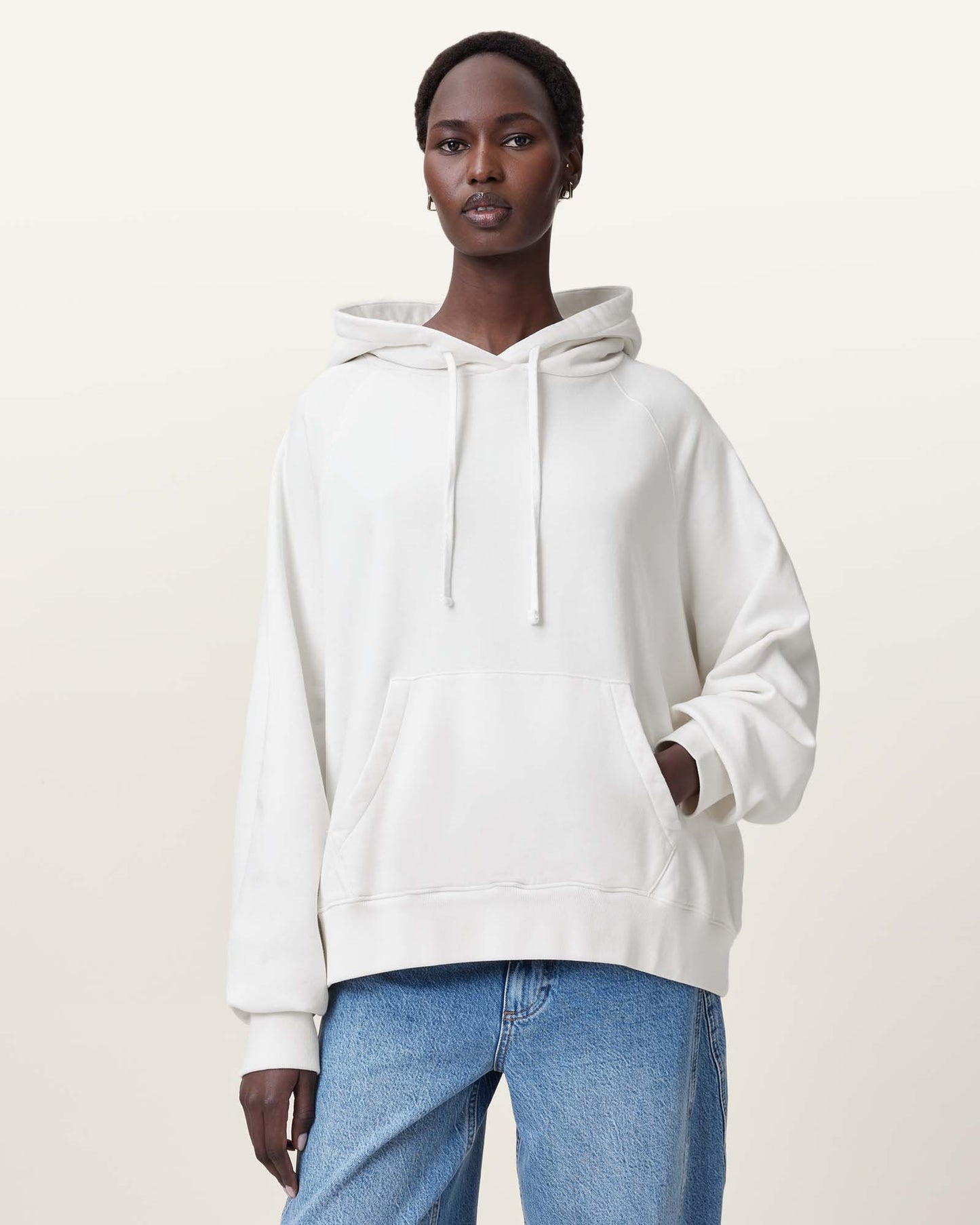 ASHEN WHITE Color Fuse Talon Hoody from AllSaints