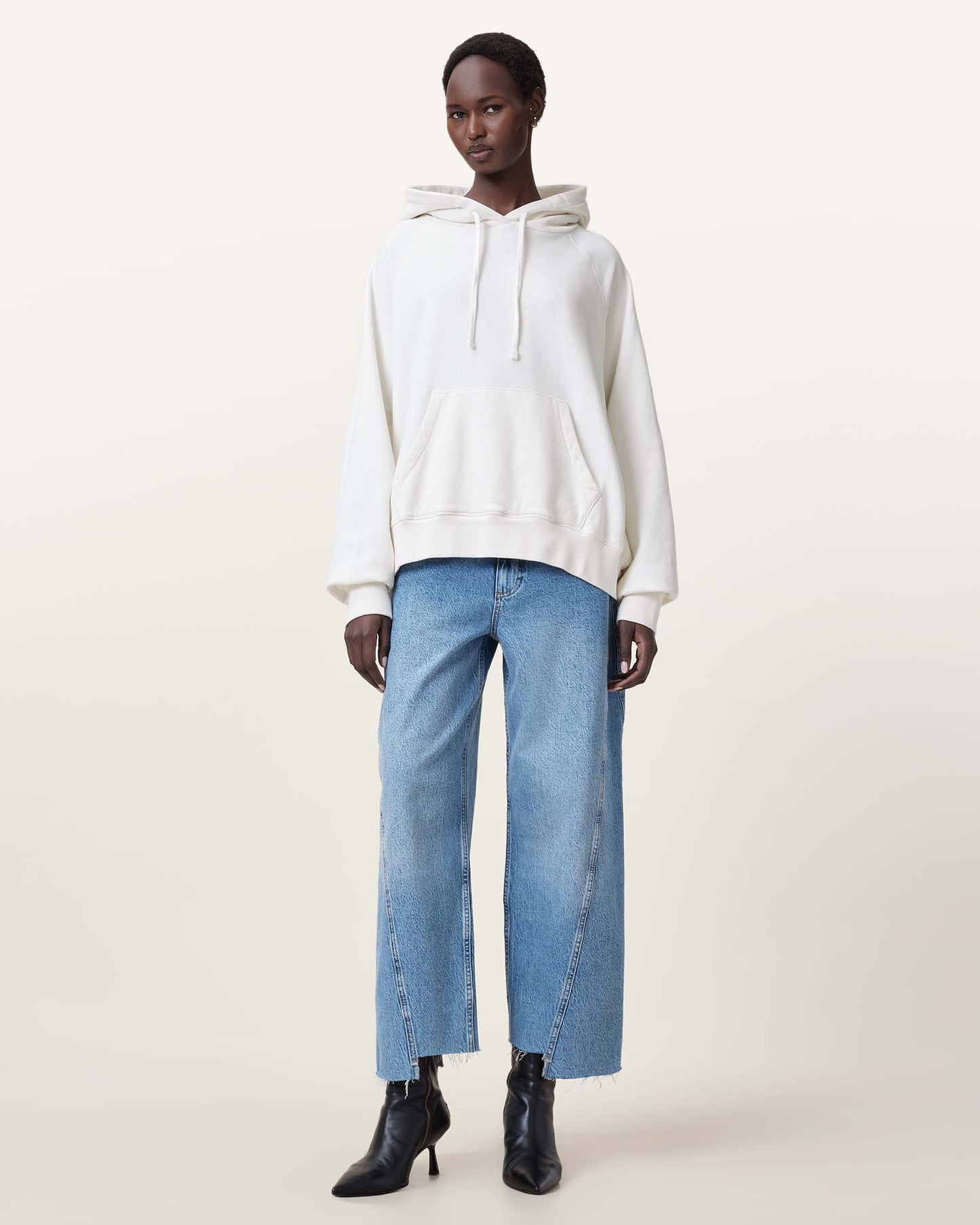 ASHEN WHITE Color Fuse Talon Hoody from AllSaints