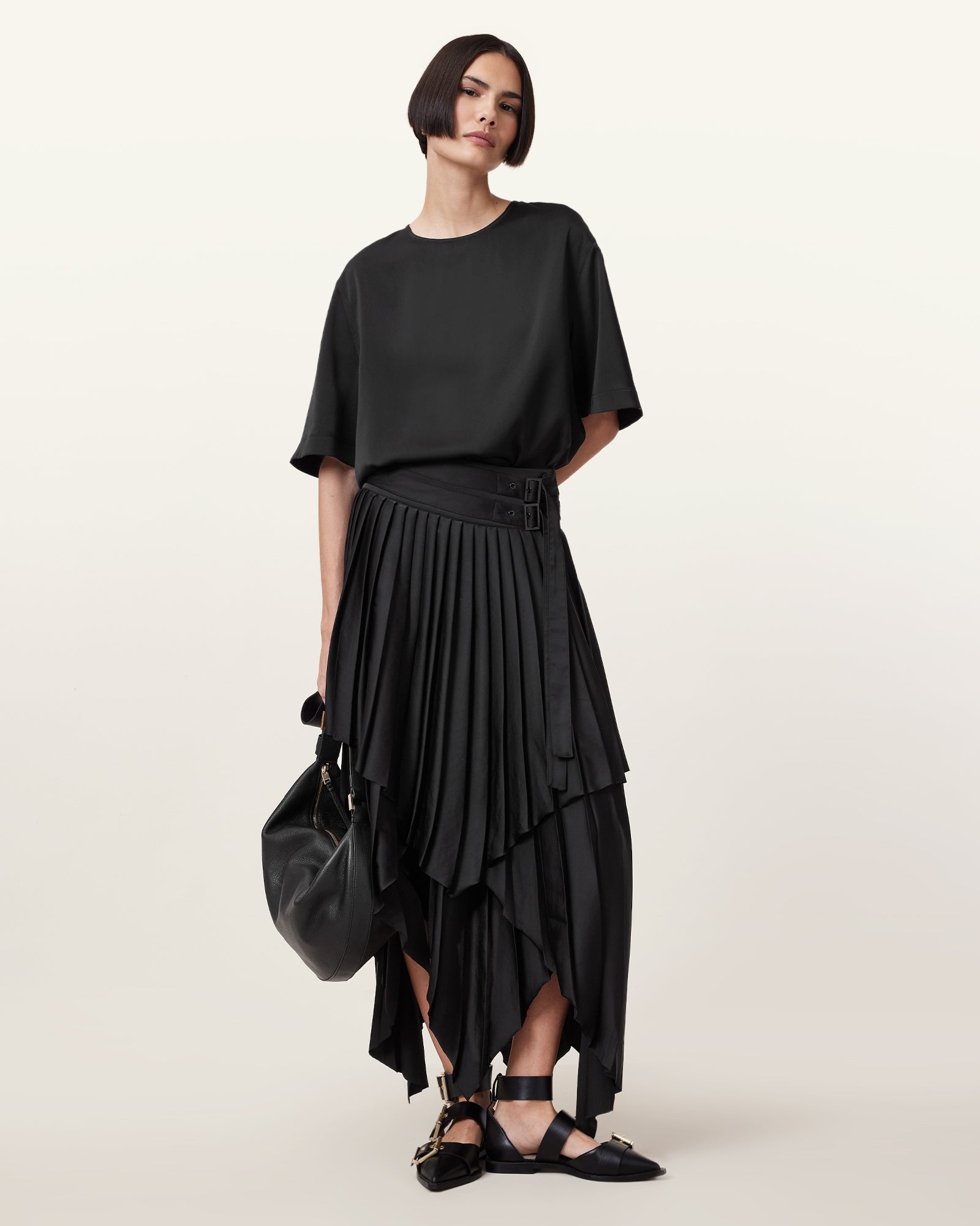 Black Color Kat Skirt from AllSaints