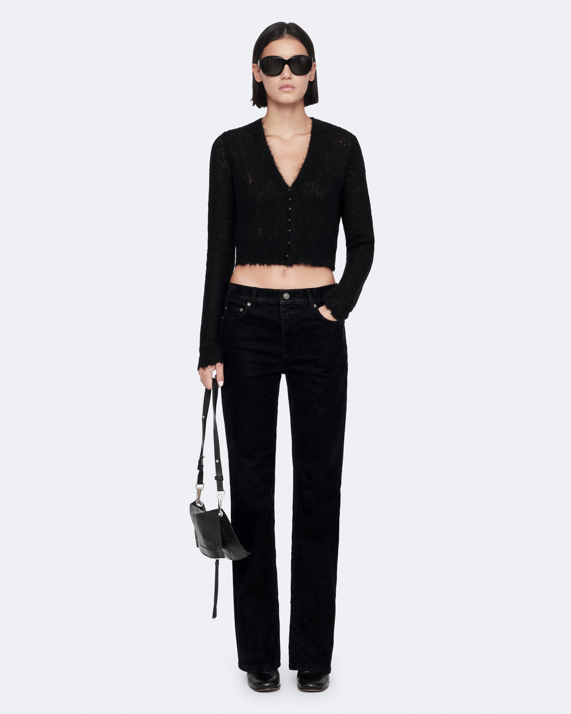Black Color Mabel Crop Cardigan from AllSaints