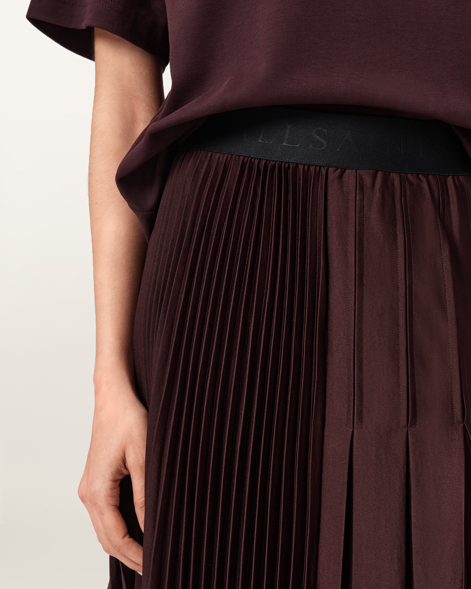 OXBLOOD RED Color Jax Skirt from AllSaints
