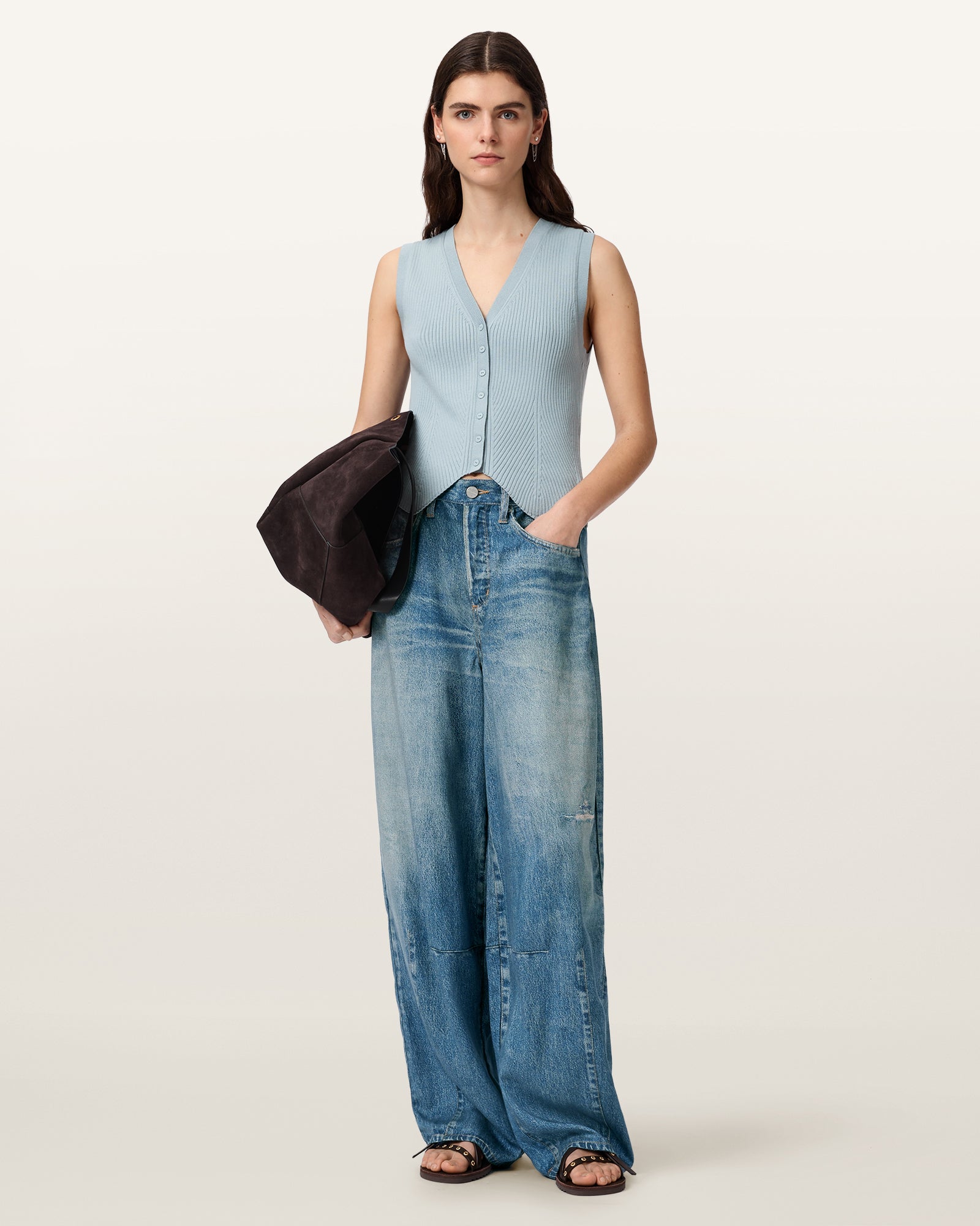 ILLUSION INDIGO Color Jett Trouser from AllSaints