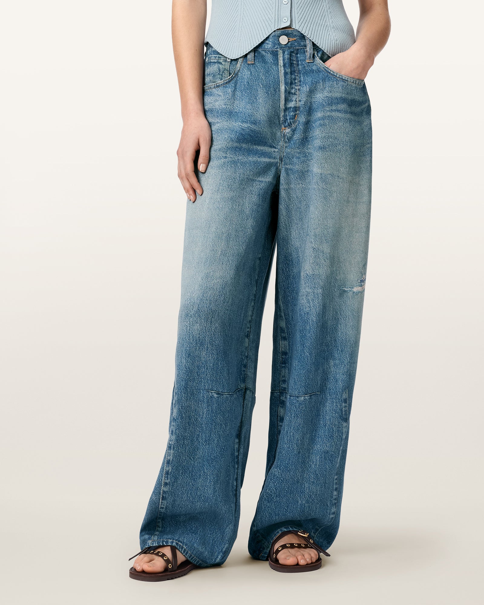 ILLUSION INDIGO Color Jett Trouser from AllSaints