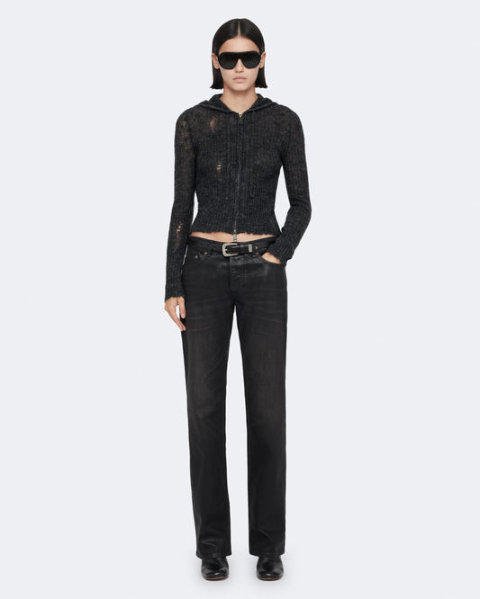Charcoal Grey Color Mabel Hoodie from AllSaints
