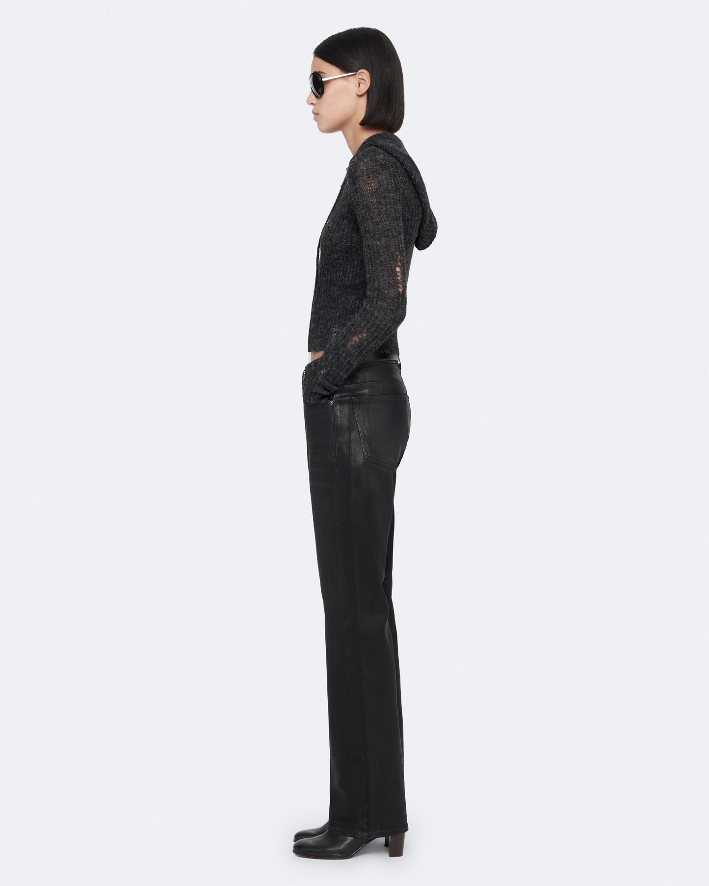 Charcoal Grey Color Mabel Hoodie from AllSaints