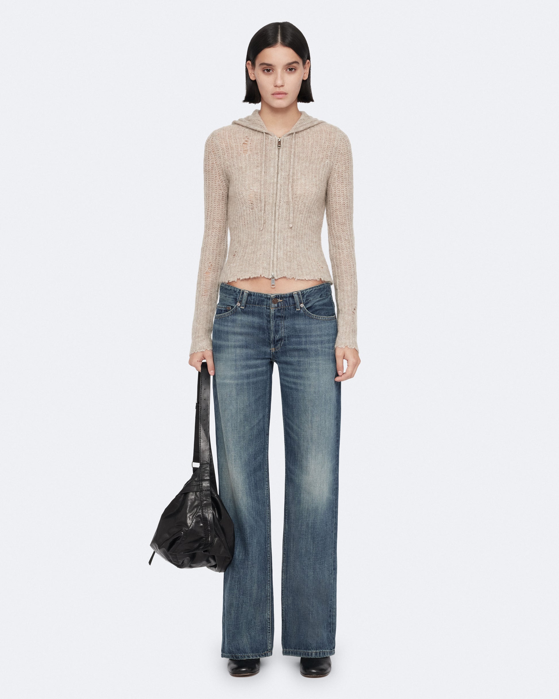 Pebble Grey Color Mabel Hoodie from AllSaints