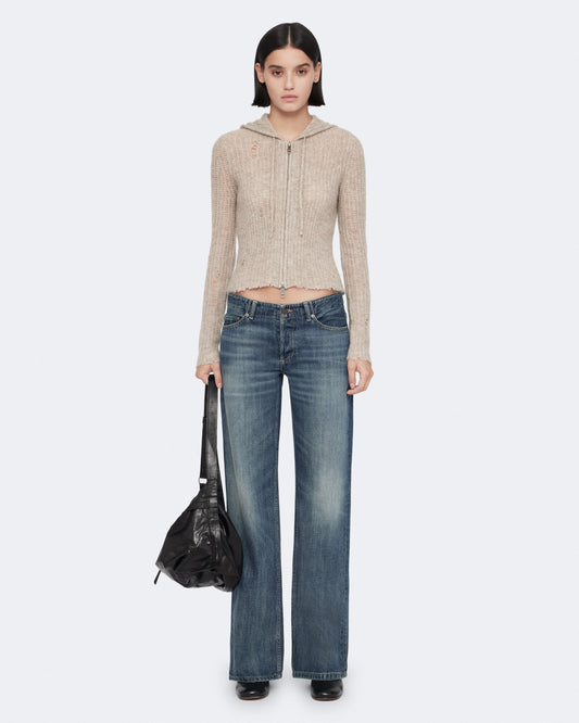 Pebble Grey Color Mabel Hoodie from AllSaints