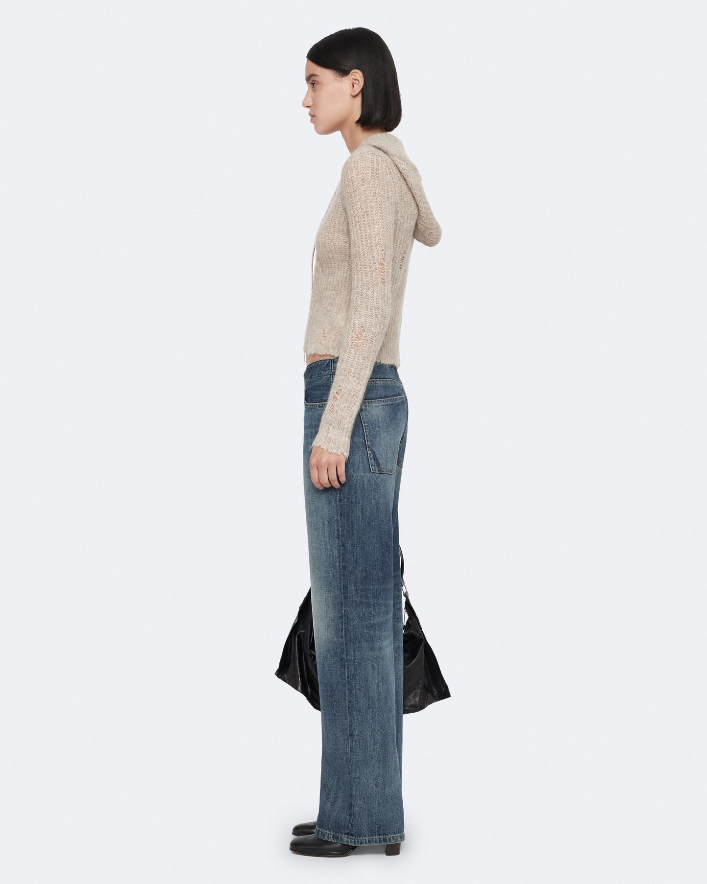 Pebble Grey Color Mabel Hoodie from AllSaints
