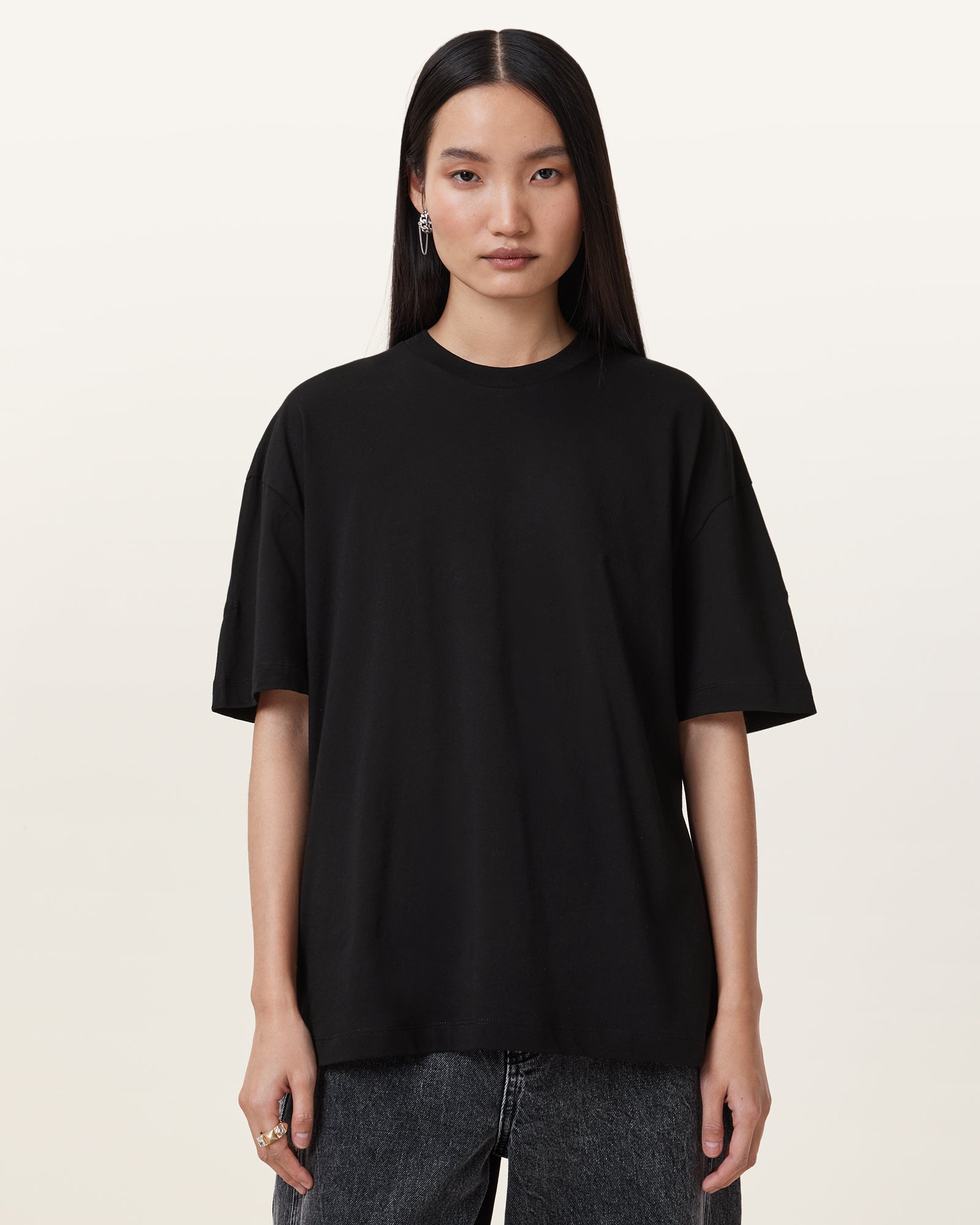 Black Color Fuse Etta Tee from AllSaints