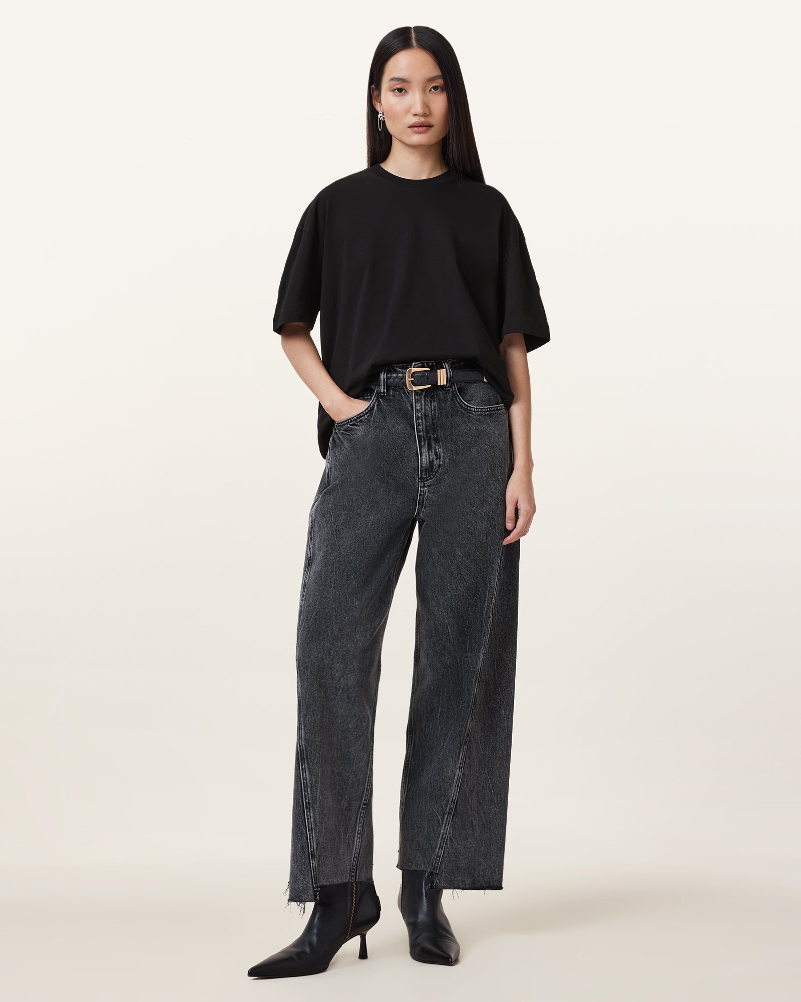 Black Color Fuse Etta Tee from AllSaints