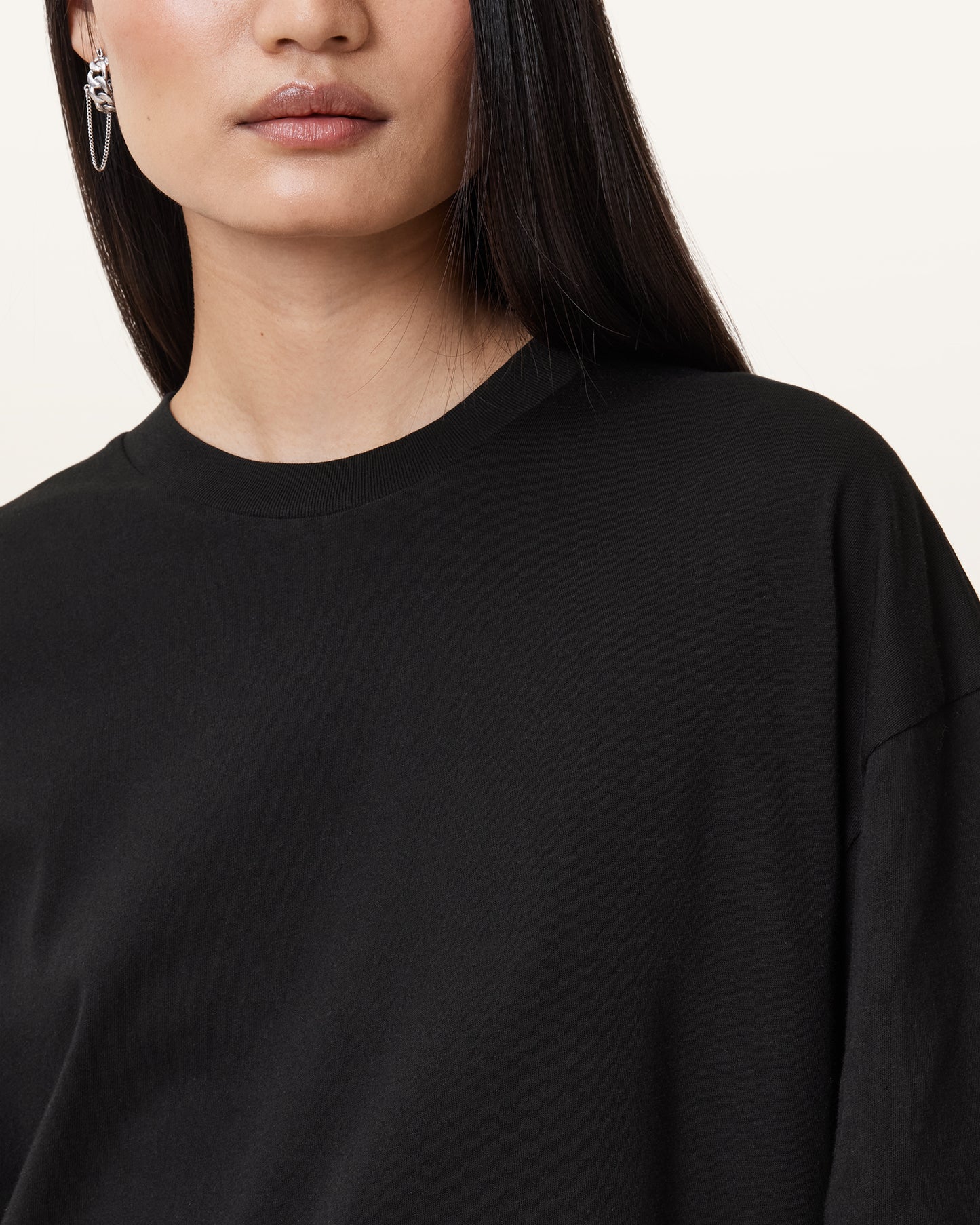 Black Color Fuse Etta Tee from AllSaints